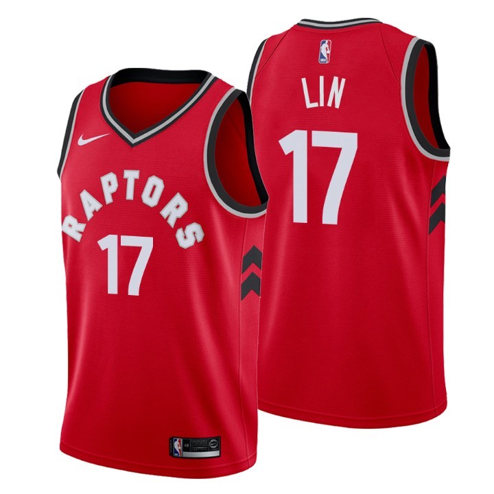 NBA Men Toronto Raptors Red #17 LIN Jersey High Quality Name and Number Print - leoleo123123