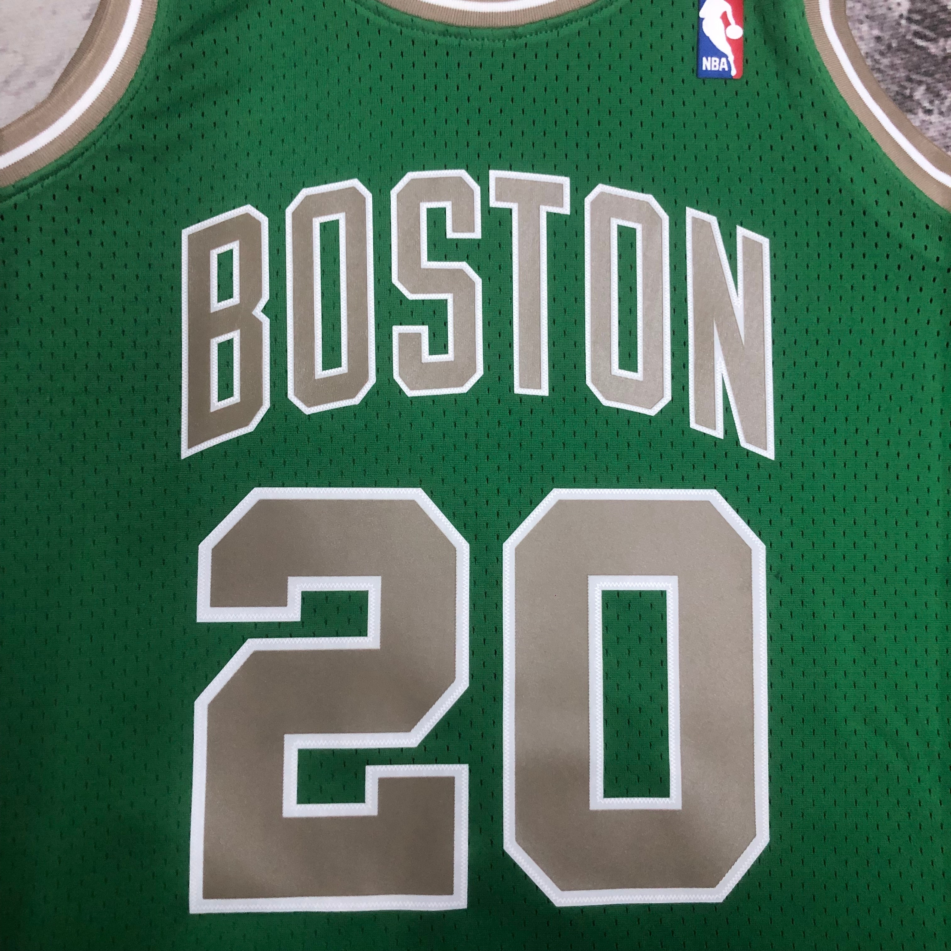 NBA Men Season 07-08 Boston Celtics Retro Green #20 ALLEN Jersey High Quality Name and Number Print - leoleo123123