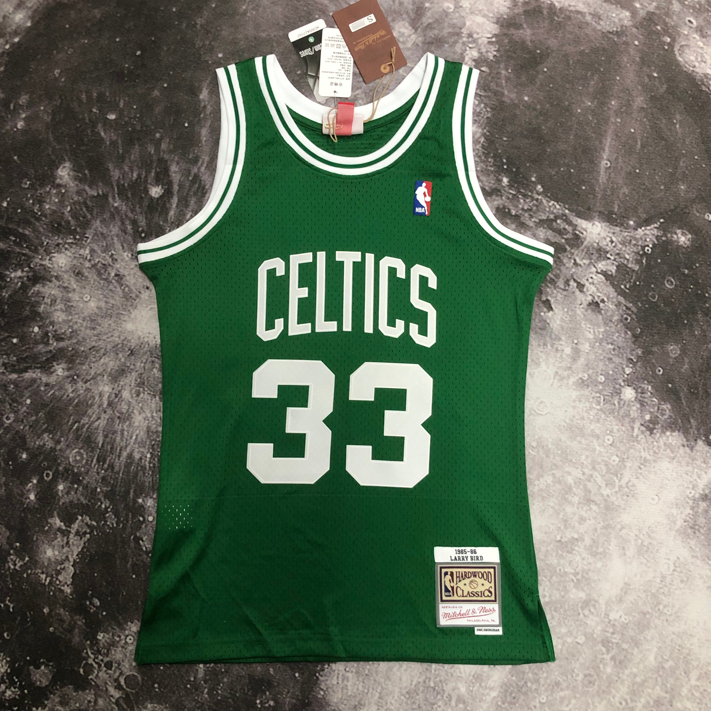 NBA Men Season 85-86 Boston Celtics Retro Green #33 BIRD Jersey High Quality Name and Number Print - leoleo123123