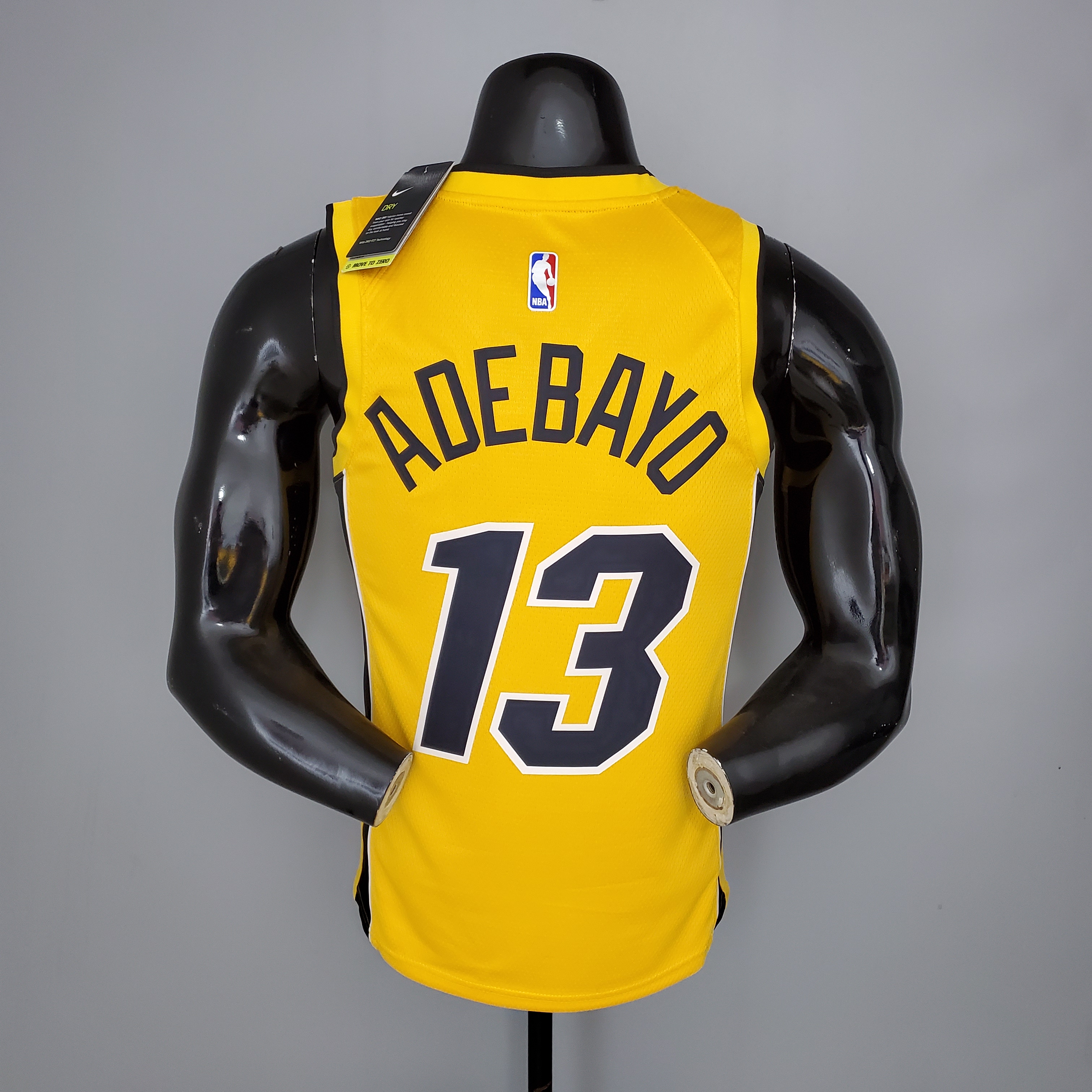 NBA Men Season 2021 Miami Heat Yellow Award Version #13 ADEBAYO Jersey High Quality Name and Number Print - leoleo123123