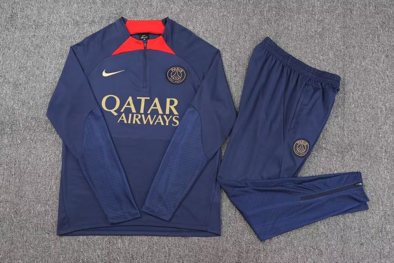 23/24 PSG Black Sweater Tracksuit Thai Quality - leoleo123123