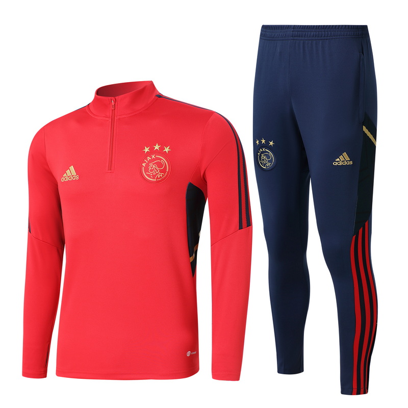 22/23 Ajax Red with Zipper Sweater Tracksuit Thai Quality - leoleo123123