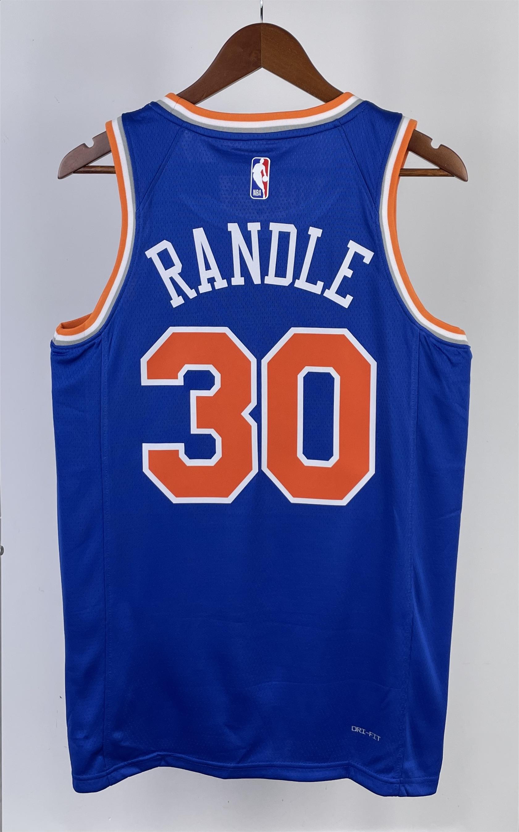 NBA Men 2023 New York Knicks Blue #30 RANDLE Jersey High Quality Name and Number Print - leoleo123123