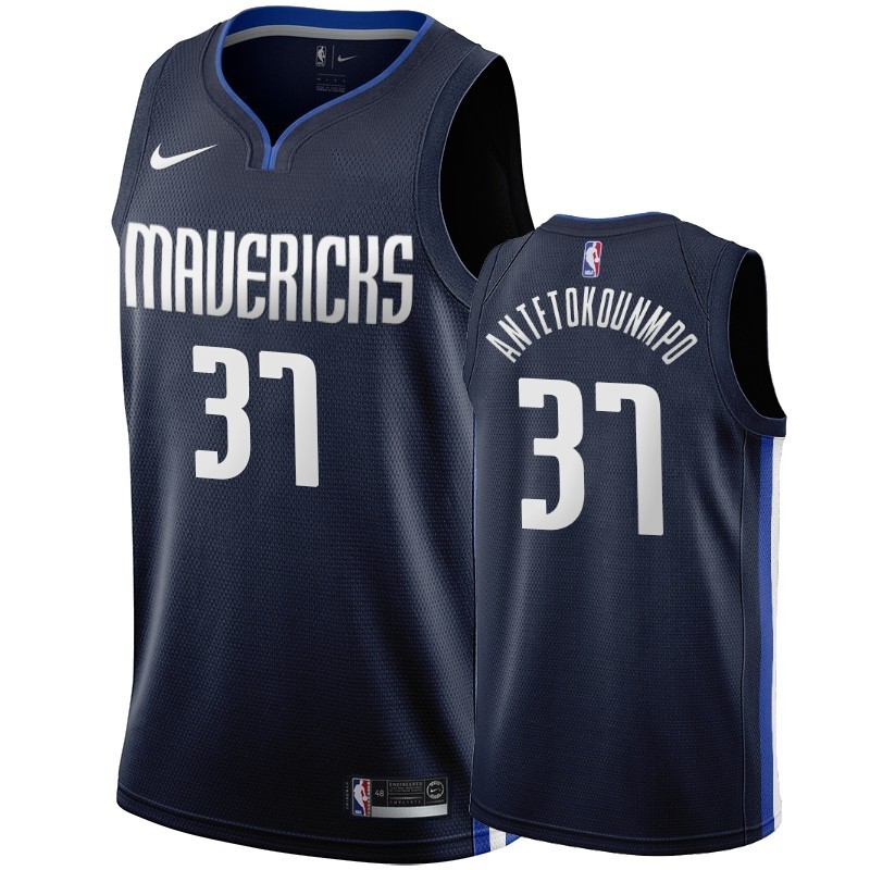 NBA Men Dallas Mavericks Dark Blue #37 ANTETOKOUNMPO Jersey High Quality Name and Number Print - leoleo123123