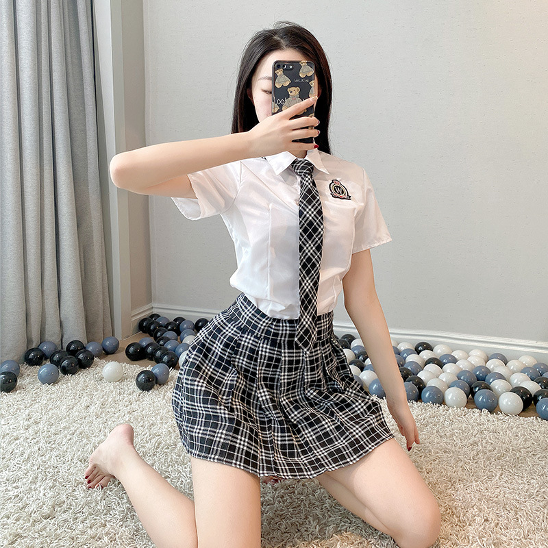 欧美新款情趣内衣Cosplay舞台制服诱惑学生服套装少女内衣代发 - leoleo123123