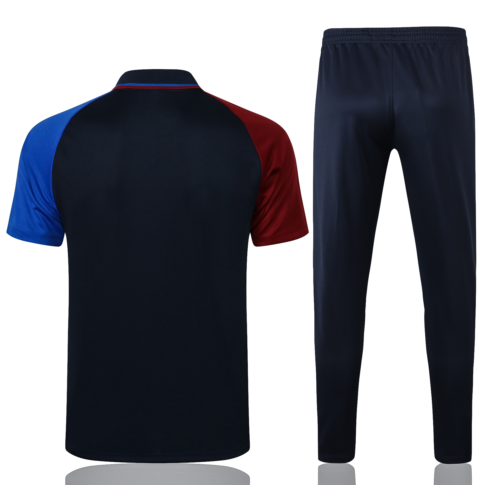 21-22 Barcelona Dark Blue Polo Training Tracksuit Thai Quality - leoleo123123