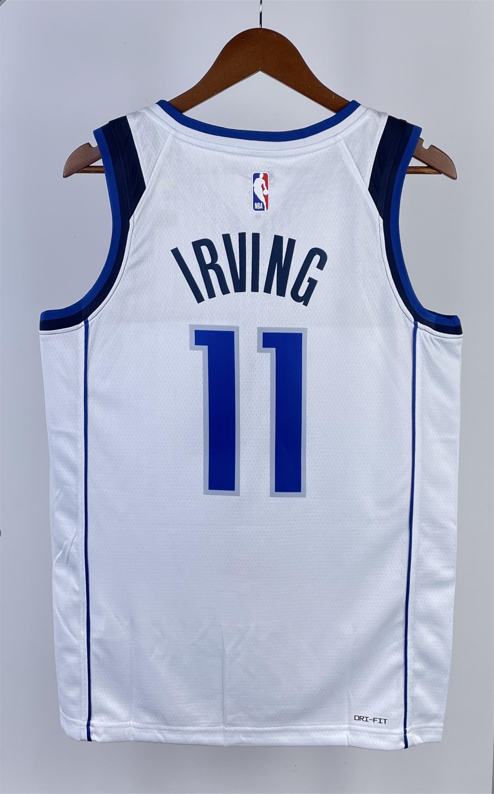 NBA Men 2023 Dallas Mavericks White #11 IRVING Jersey High Quality Name and Number Print - leoleo123123
