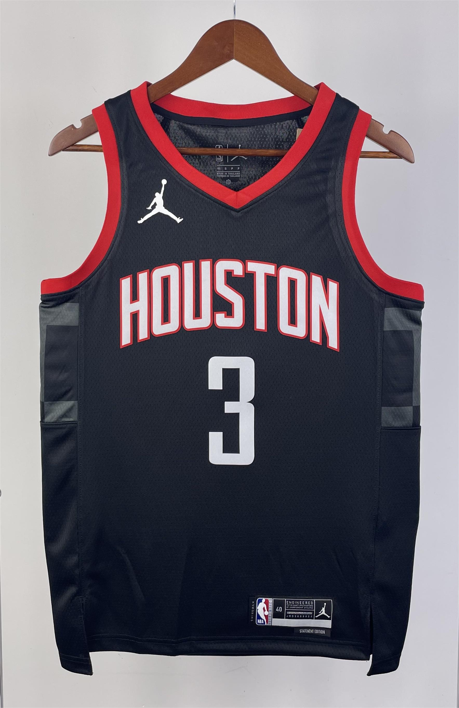 NBA Men 2024 Houston Rockets Black #3 PORTER JR. Classics Swingman Jersey - leoleo123123