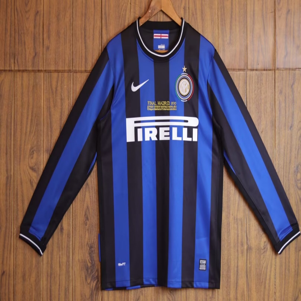 09/10 Inter Milan Home Retro Jersey Long Sleeve - leoleo123123