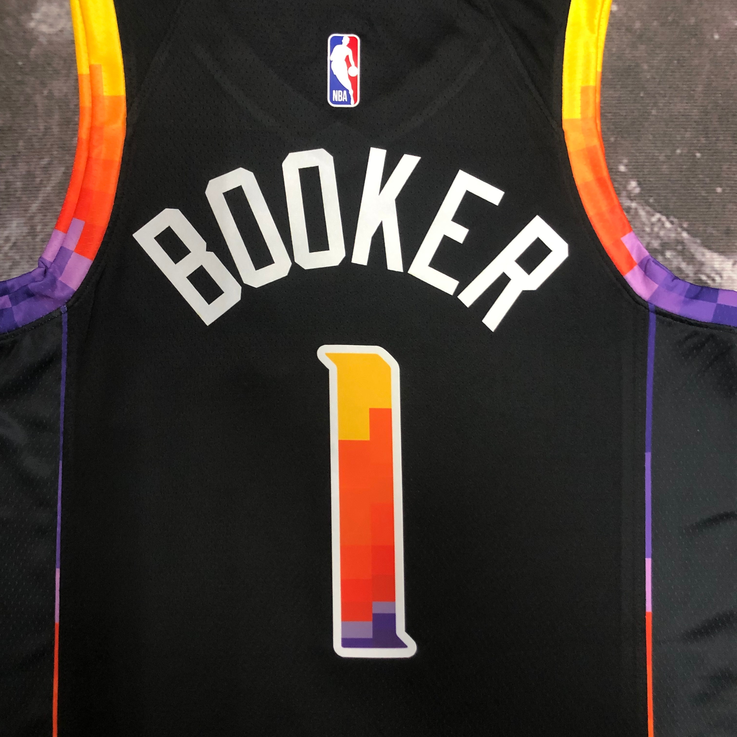 NBA Men Season 2023 Phoenix Suns Black with Jordan Logo #1 BOOKER Jersey High Quality Name and Number Print - leoleo123123