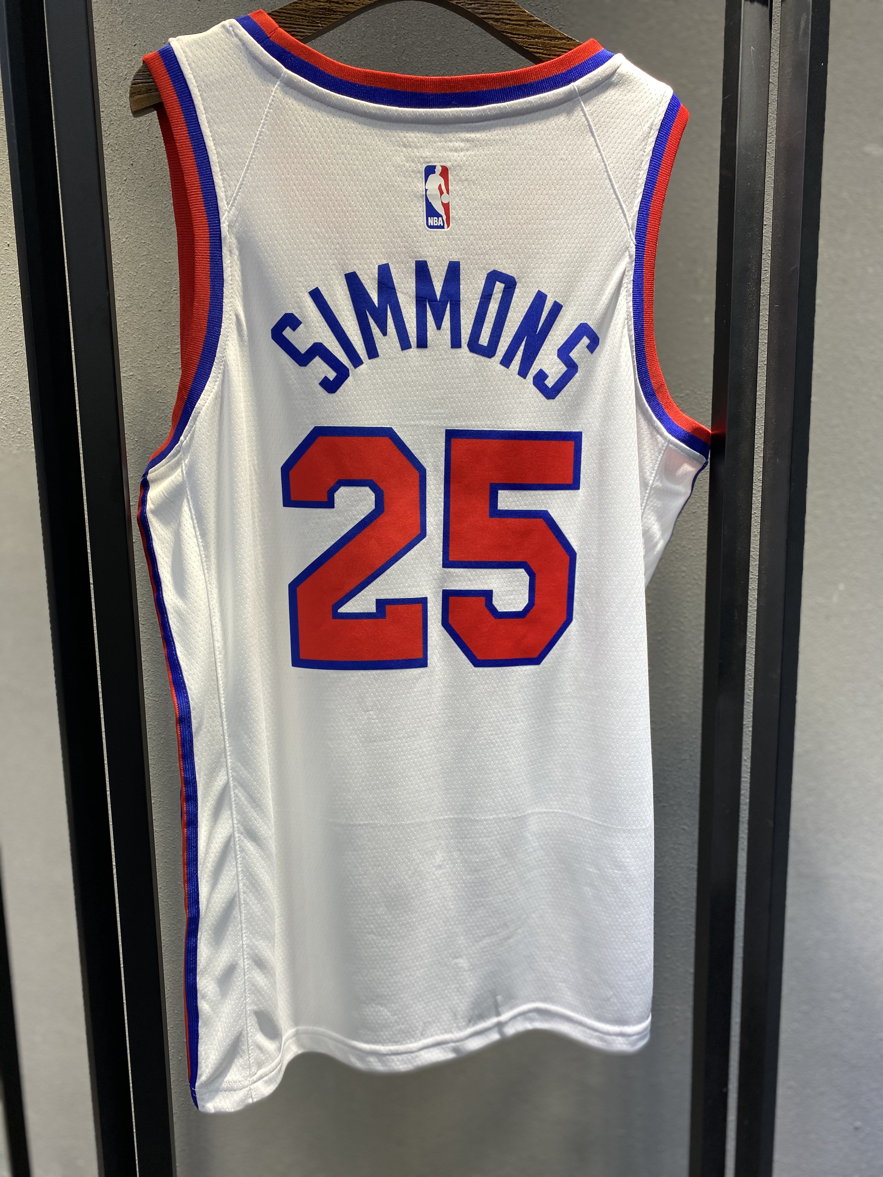 NBA Men Philadelphia 76ers 19-20 Season White #25 SIMMONS Jersey High Quality Name and Number Print - leoleo123123