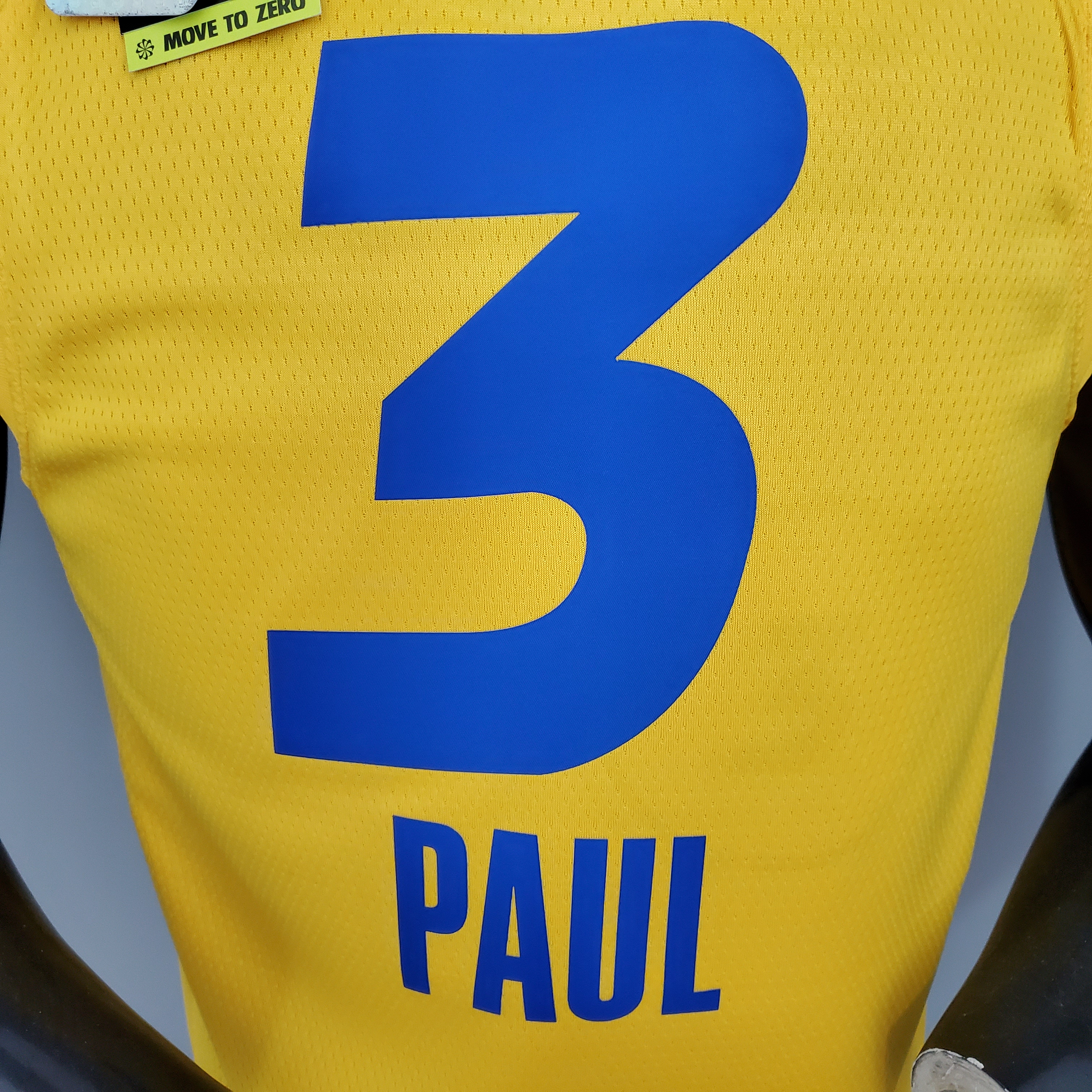 NBA Men 2021 All Star Jerseys Yellow #3 PAUL Jersey High Quality Name and Number Print - leoleo123123
