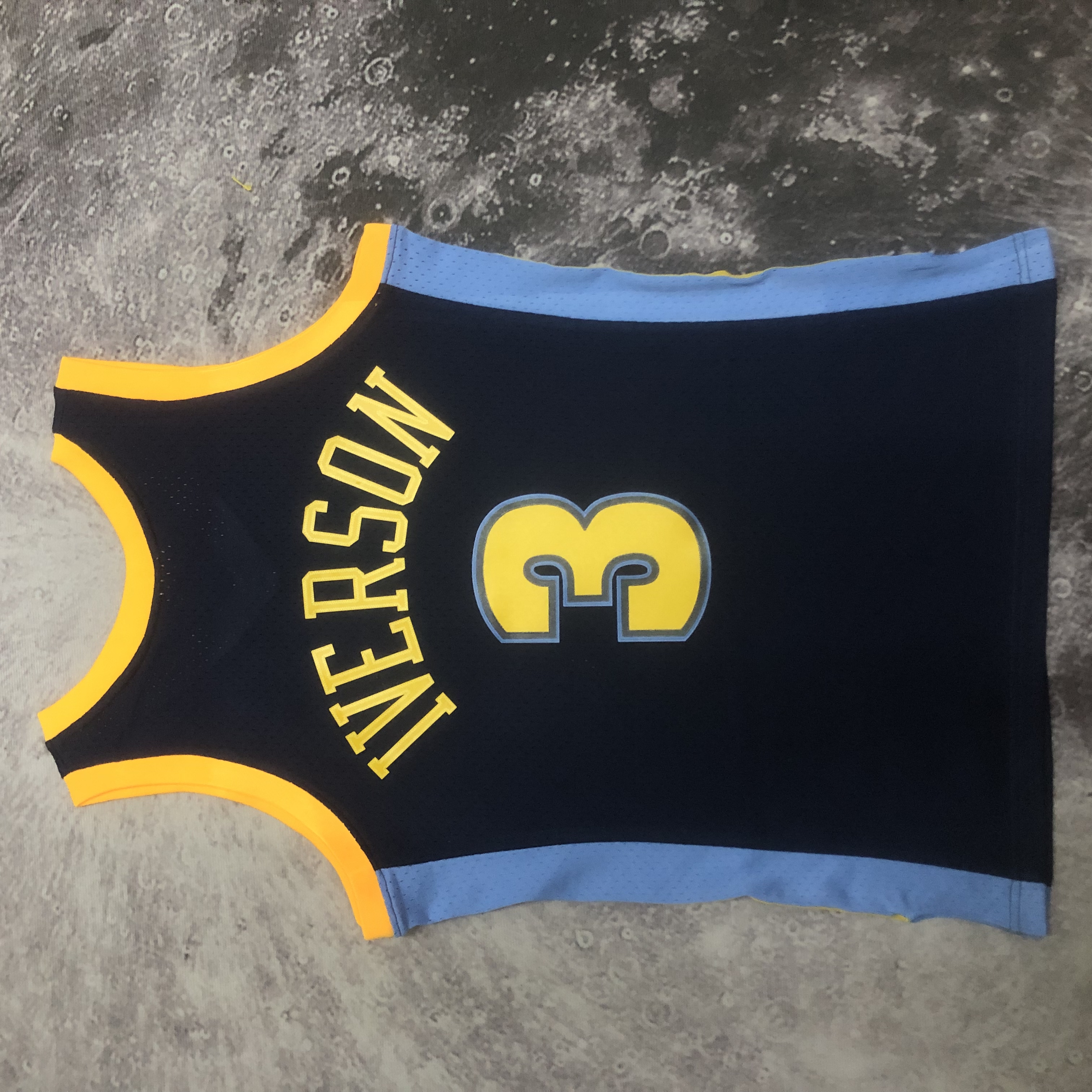 NBA Men Season 06-07 Denver Nuggets Dark Blue #3 IVERSON Jersey High Quality Name and Number Print - leoleo123123