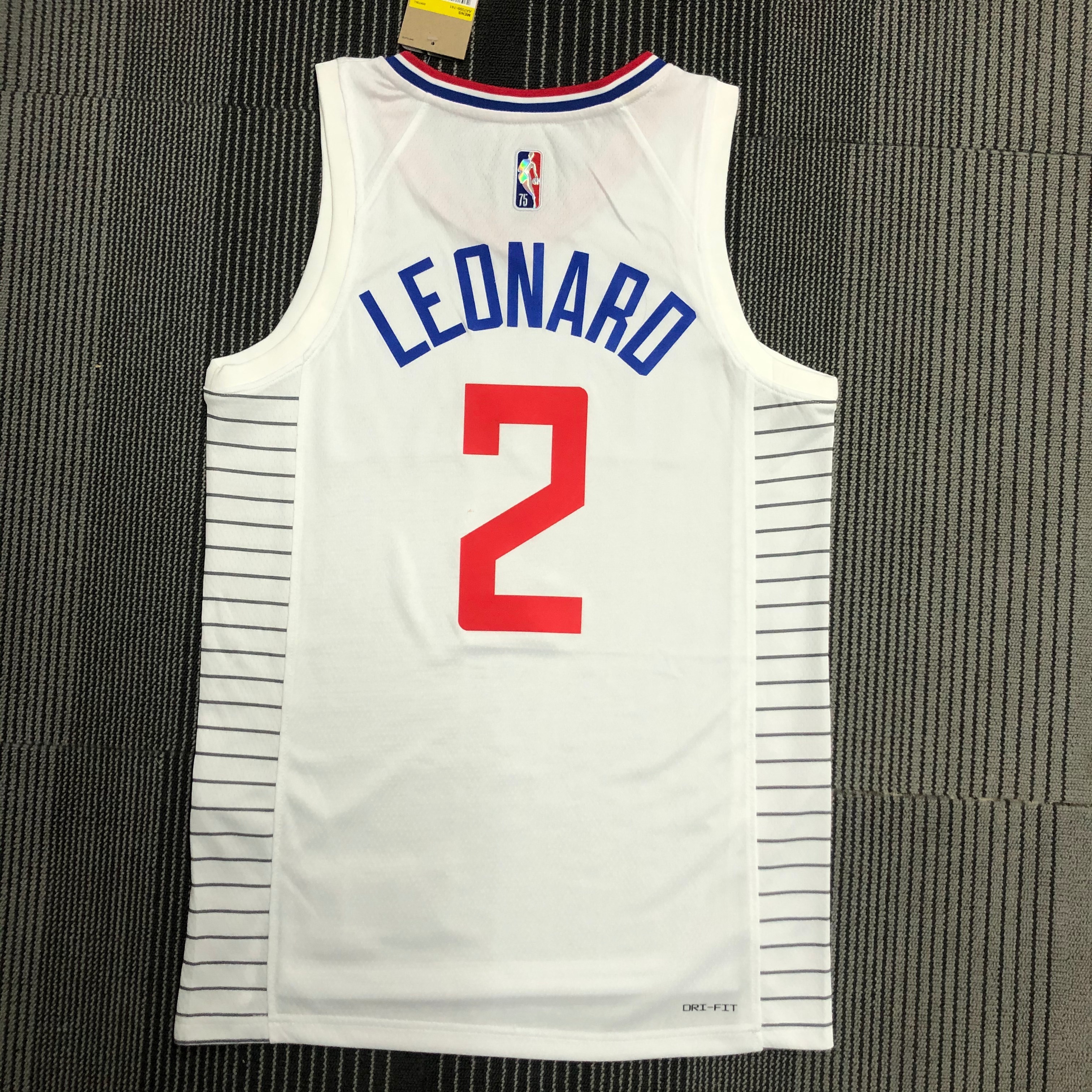 NBA Men 75th Anniversary Los Angeles Clippers White #2 LEONARD Jersey High Quality Name and Number Print - leoleo123123