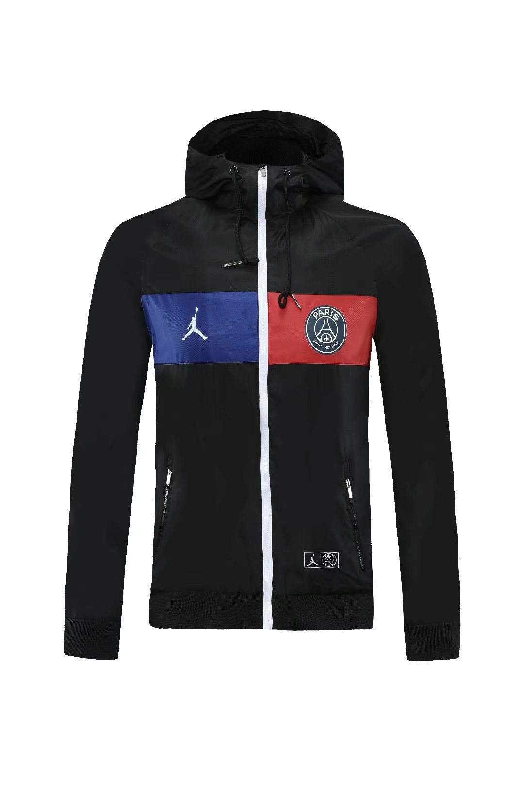 20-21 PSG Black with Red & Blue Lines Windbreaker Jacket Thai Quality - leoleo123123