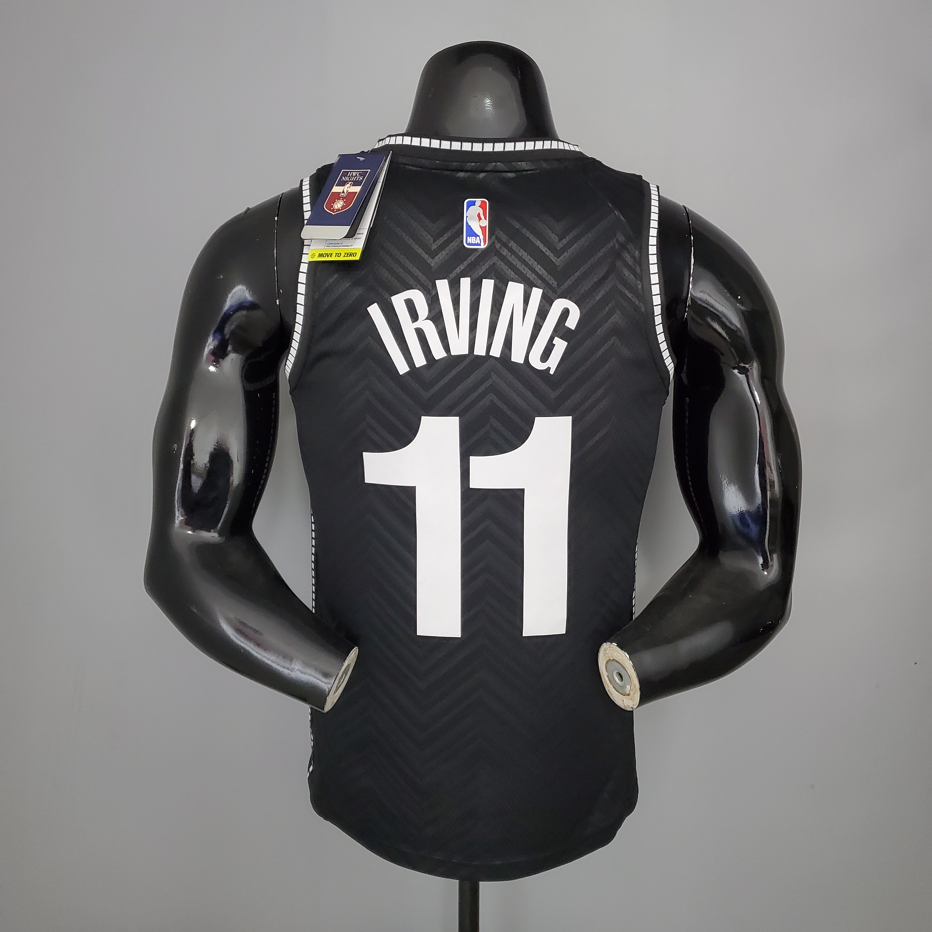 NBA Men New 2021 Brooklyn Nets Black Awarding Version #11 IRVING Jersey High Quality Name and Number Print - leoleo123123
