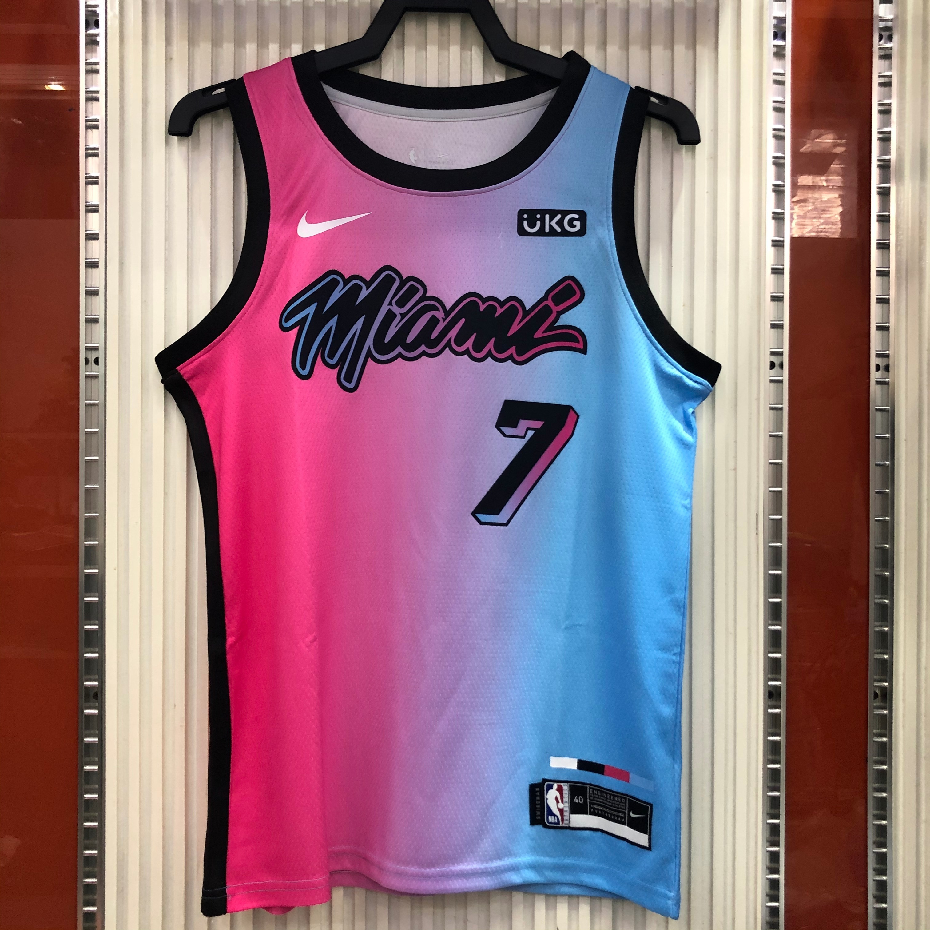 NBA Men Season 2021 Miami Heat City Gradient color #7 DRAGIC Jersey High Quality Name and Number Print - leoleo123123