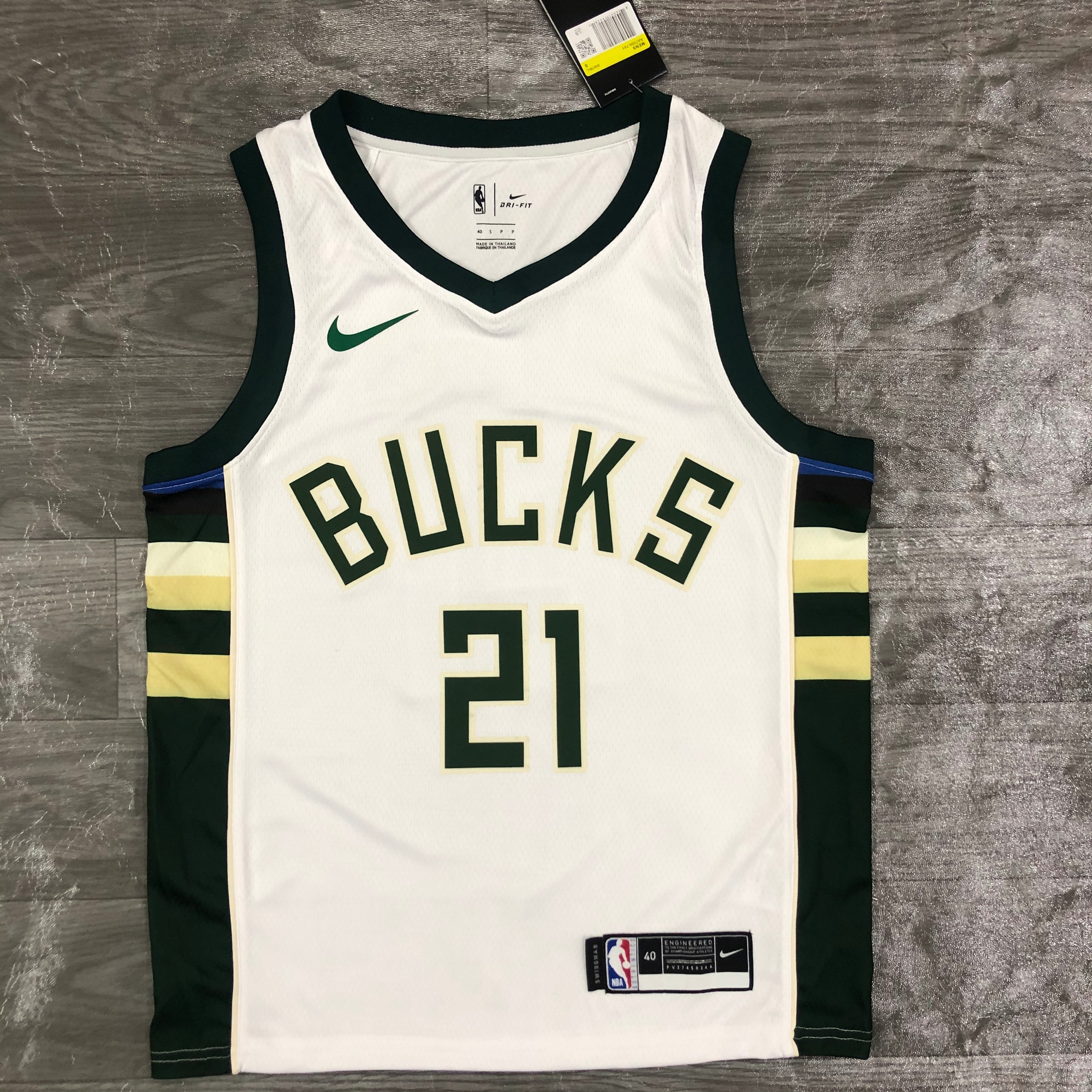NBA Men Milwaukee Bucks White #21 HOLIDAY Jersey High Quality Name and Number Print - leoleo123123