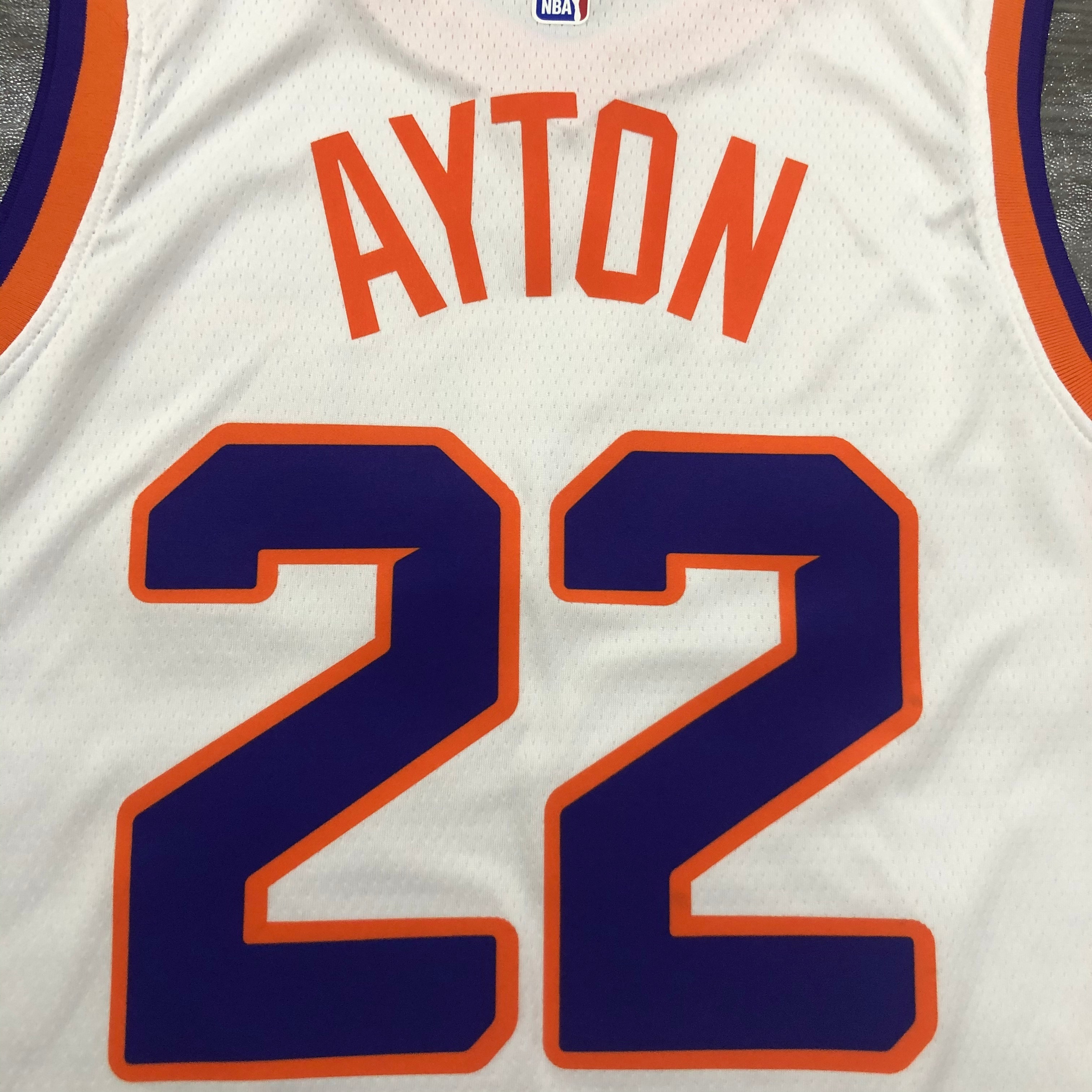 NBA Men Phoenix Suns White #22 AYTON Jersey High Quality Name and Number Print - leoleo123123