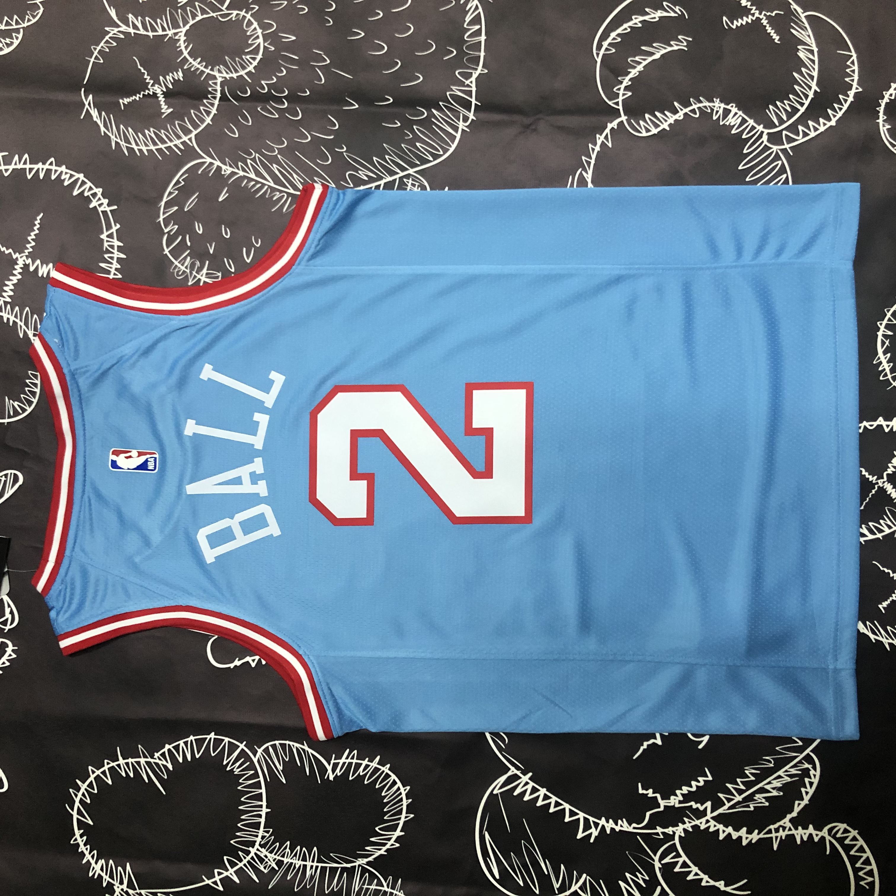 NBA Men Chicago Bulls Blue #2 BALL Jersey High Quality Name and Number Print - leoleo123123