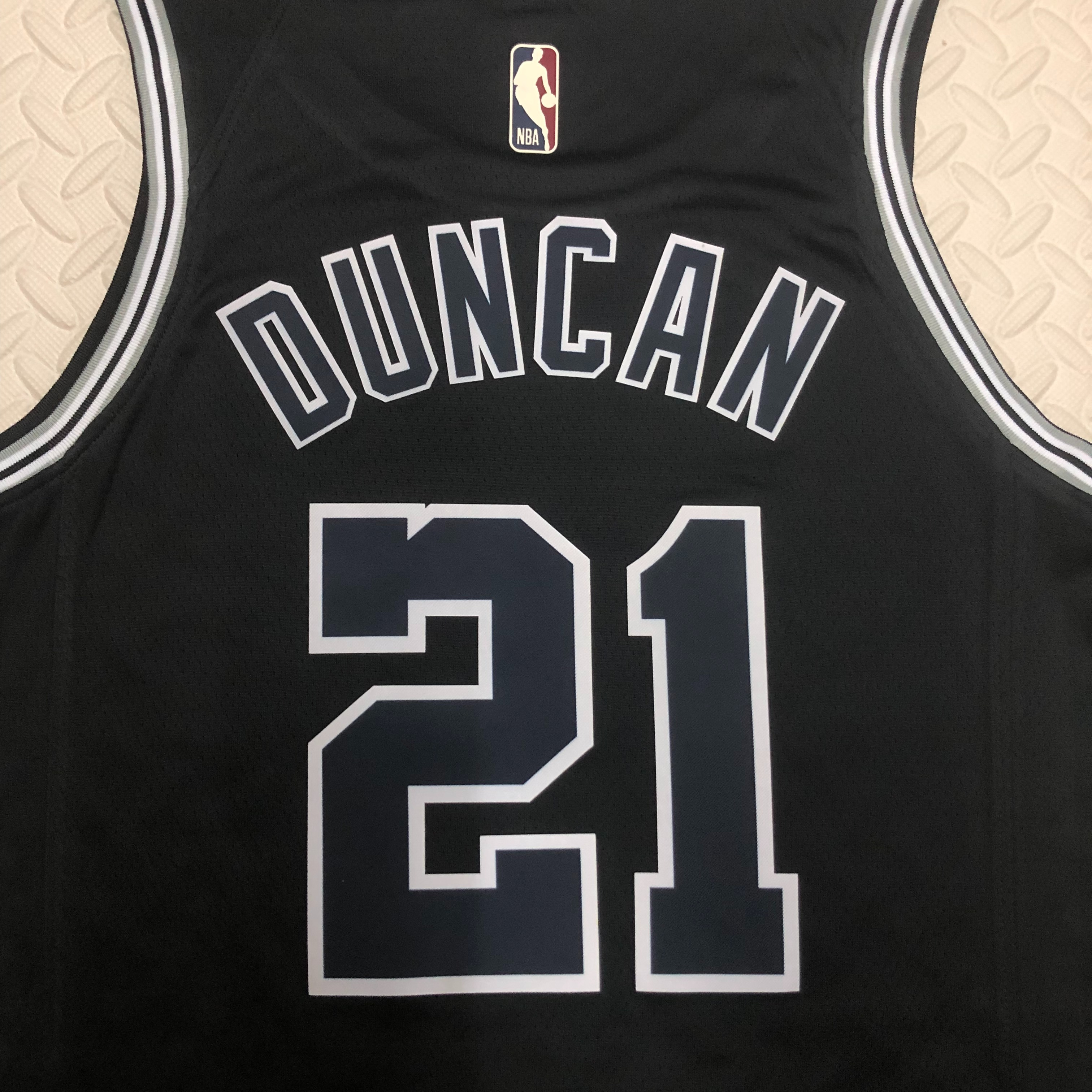 NBA Men Season 2023 San Antonio Spurs Black Retro #21 DUNCAN Jersey High Quality Name and Number Print - leoleo123123
