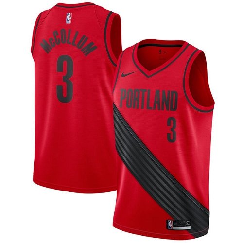 NBA Portland Trail Blazers Red #3 McCOLLUM Jersey High Quality Name and Number Print - leoleo123123