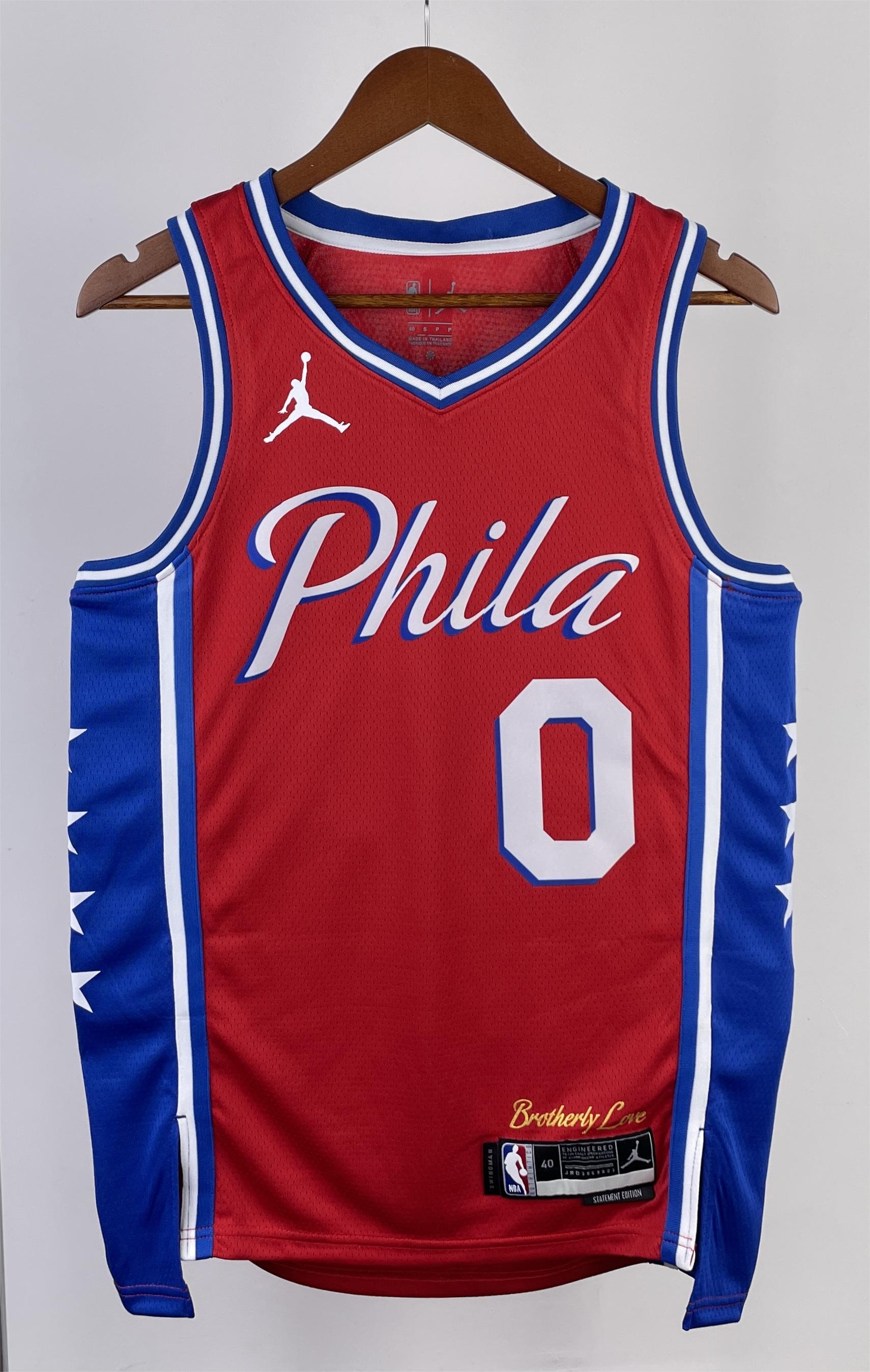 NBA Men 2023 Philadelphia 76ers Red #0 MAXEY Swingman Jersey - leoleo123123