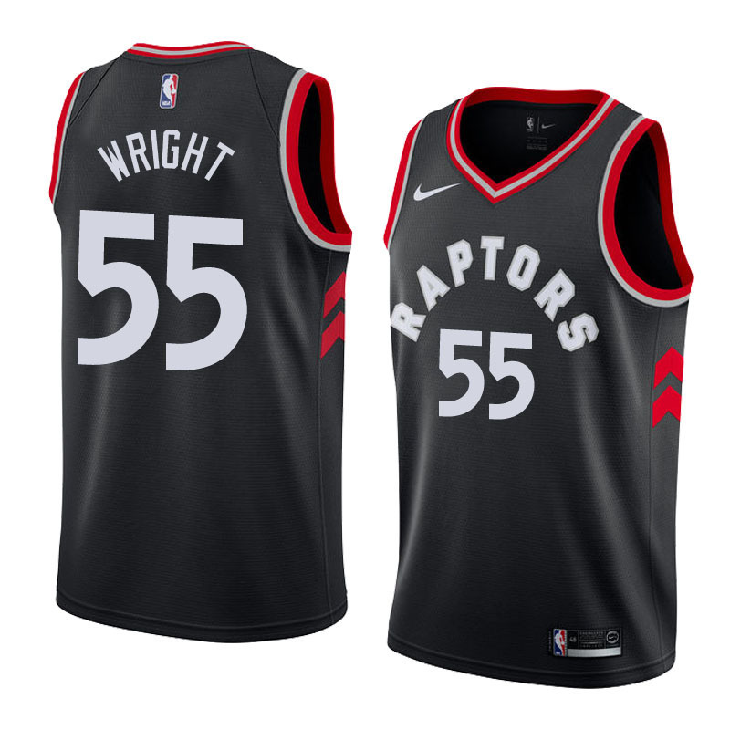 NBA Men Toronto Raptors Black #55 WRIGHT Jersey High Quality Name and Number Print - leoleo123123