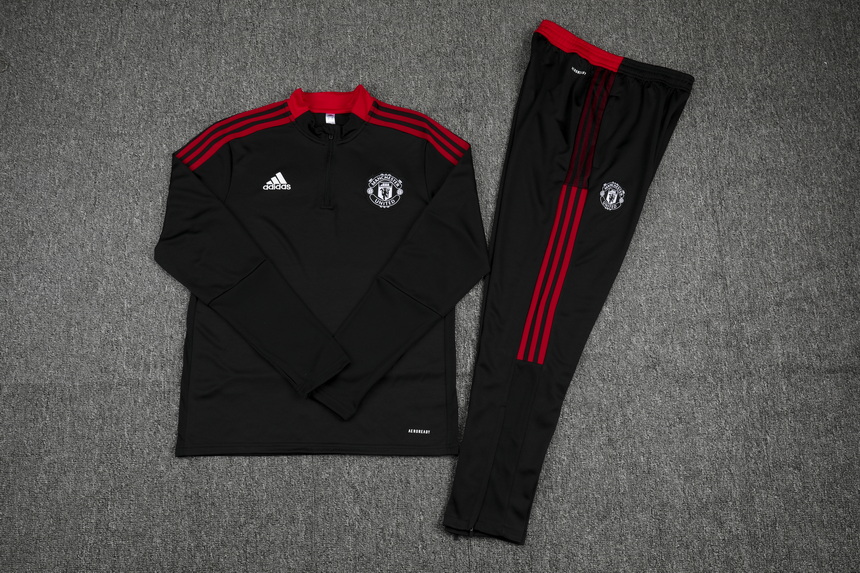 21/22 Manchester United Kids Black Sweater Tracksuit Thai Quality - leoleo123123