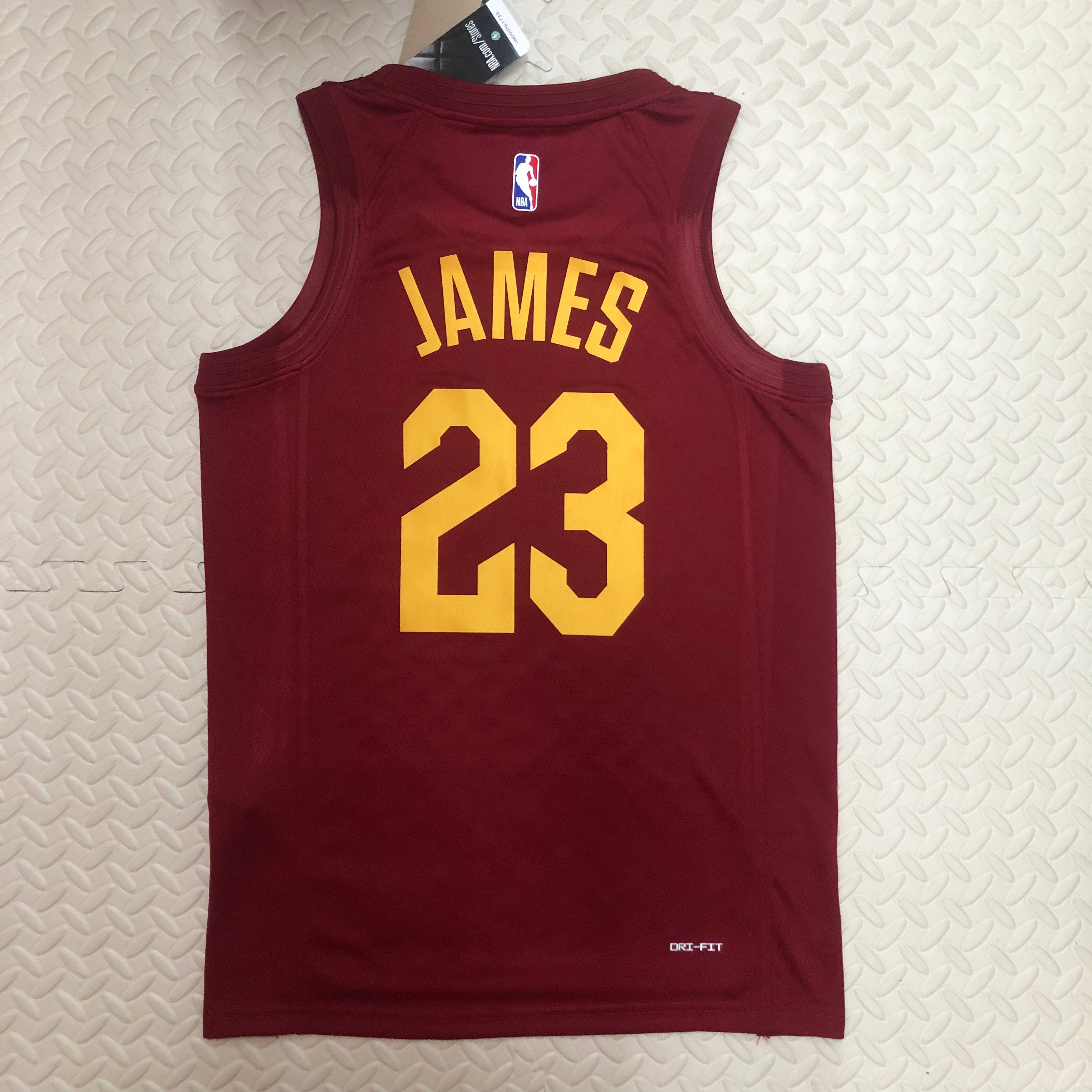 NBA Season 2023 Men Cleveland Cavaliers Red #23 JAMES Jersey High Quality Name and Number Print - leoleo123123