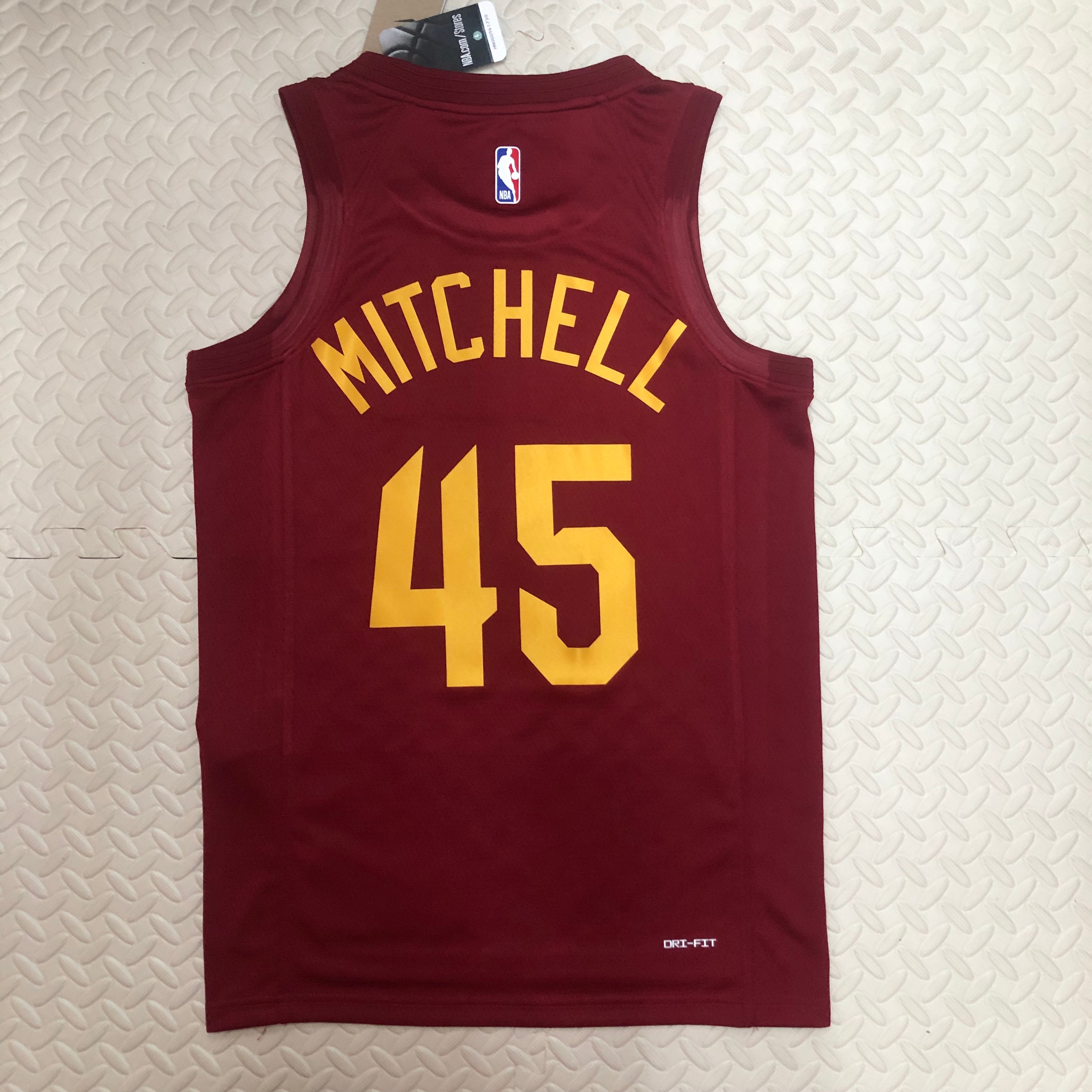 NBA Season 2023 Men Cleveland Cavaliers Red #45 MITCHELL Jersey High Quality Name and Number Print - leoleo123123