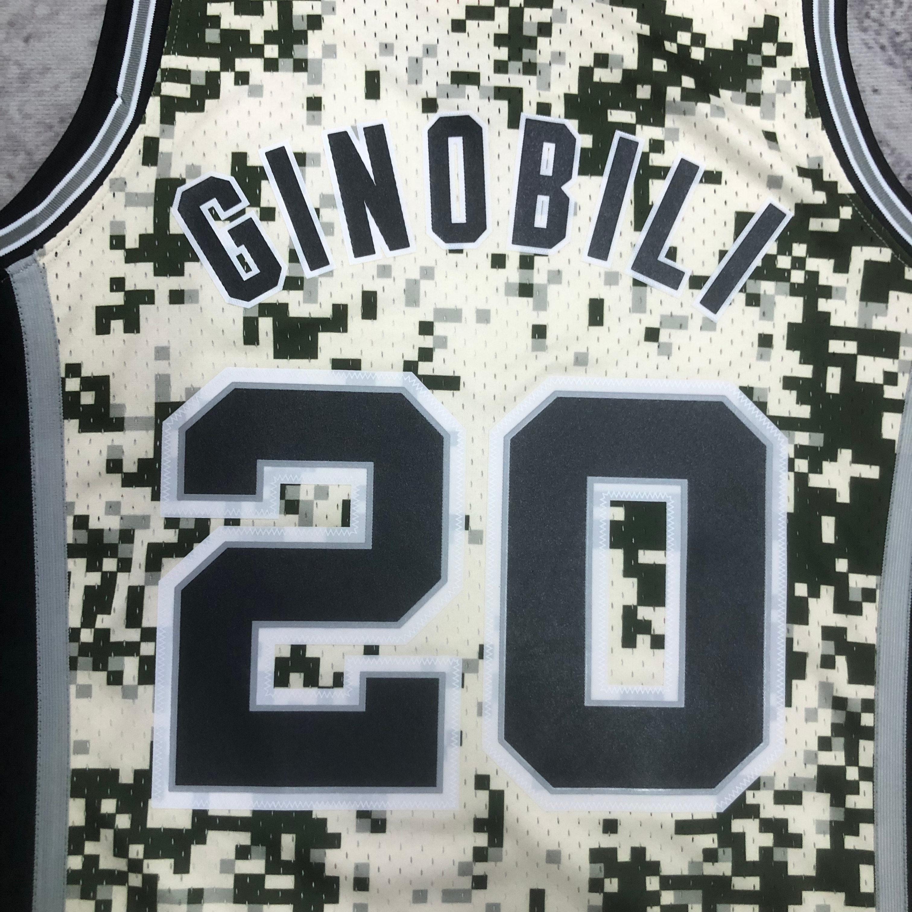NBA Men 13-14 San Antonio Spurs Camouflage #20 GINOBILI Classics Swingman Jersey - leoleo123123