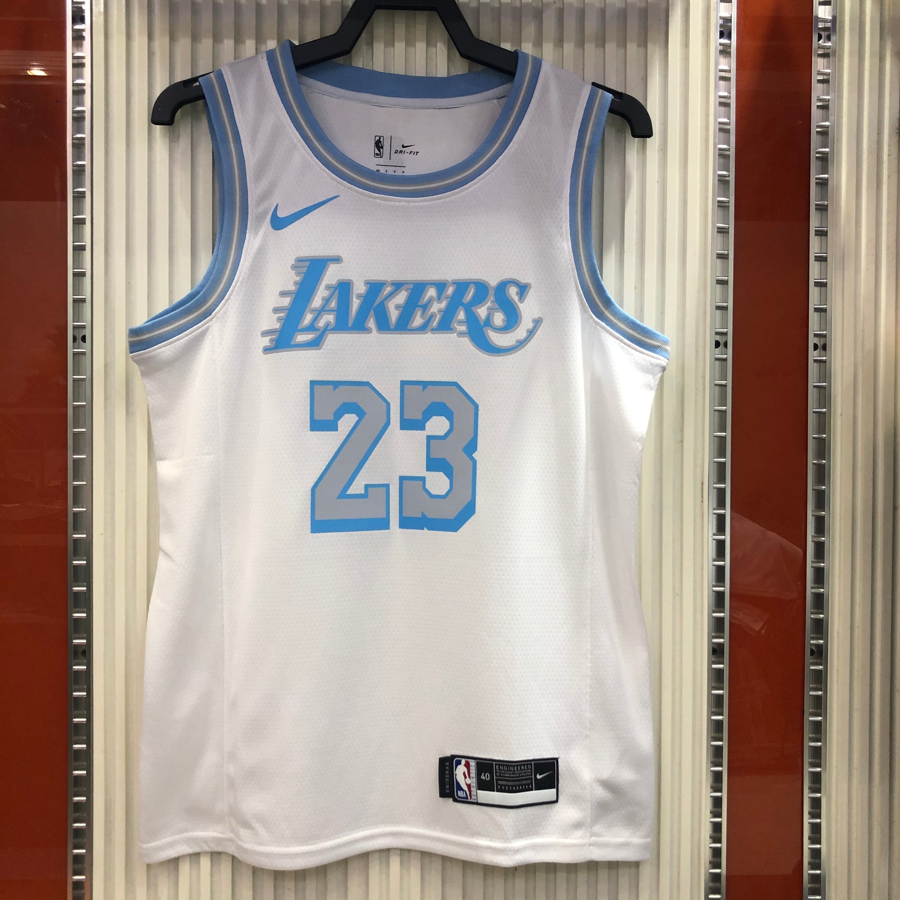 NBA Men Season 2021 Los Angeles Lakers White Round Neck #23 JAMES Jersey High Quality Name and Number Print - leoleo123123