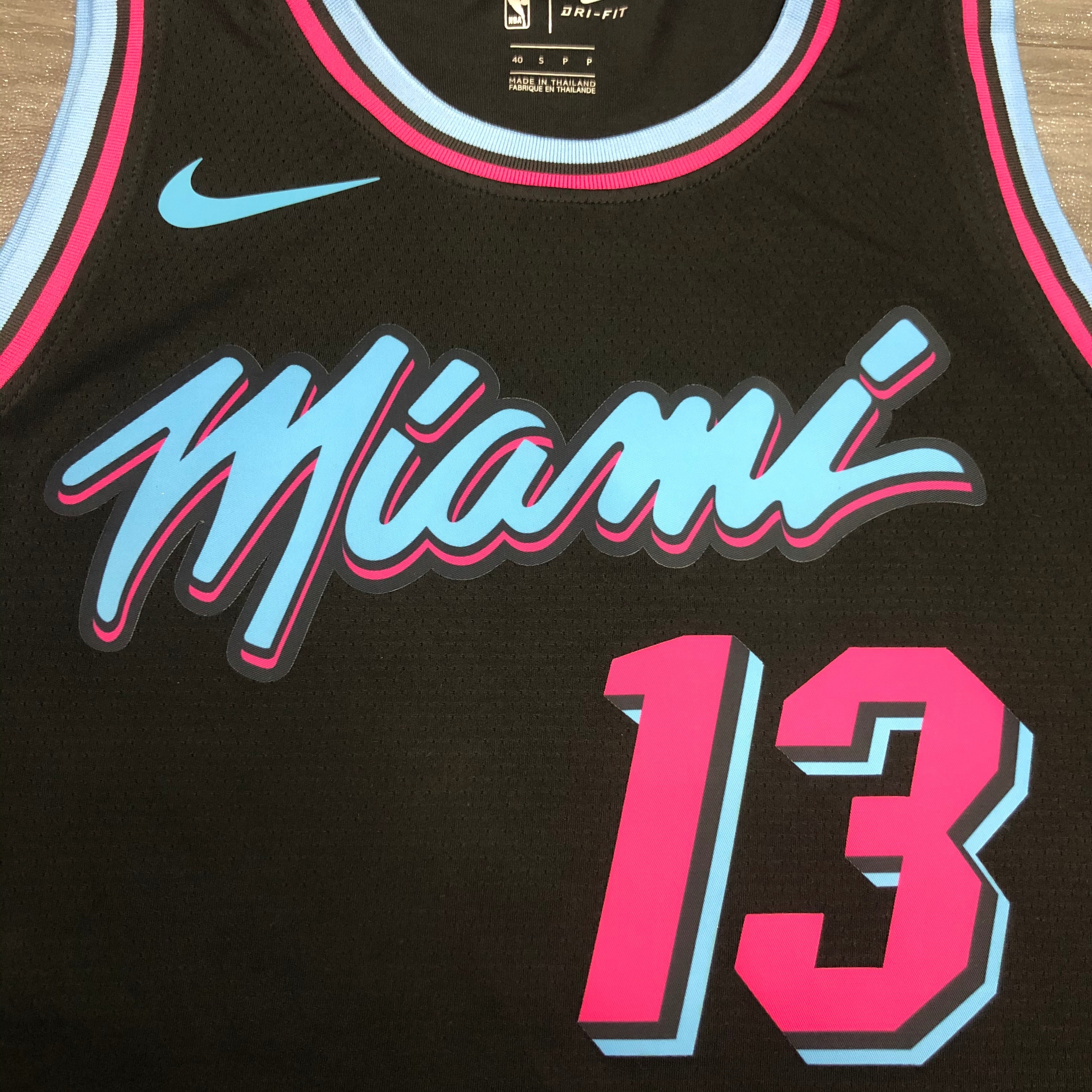 NBA Men Miami Heat Black City #13 ADEBAYO Jersey High Quality Name and Number Print - leoleo123123