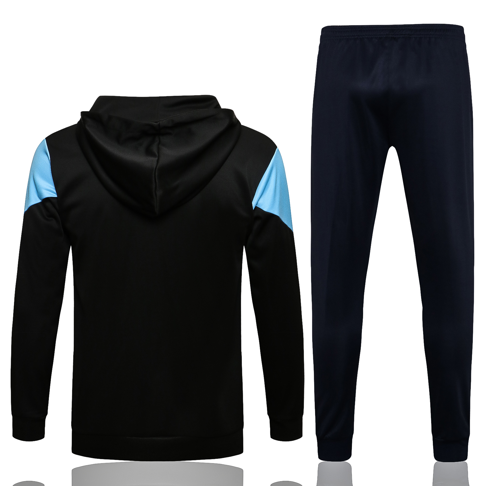 21-22 Marseille Black Jacket Tracksuit with Cap Thai Quality - leoleo123123
