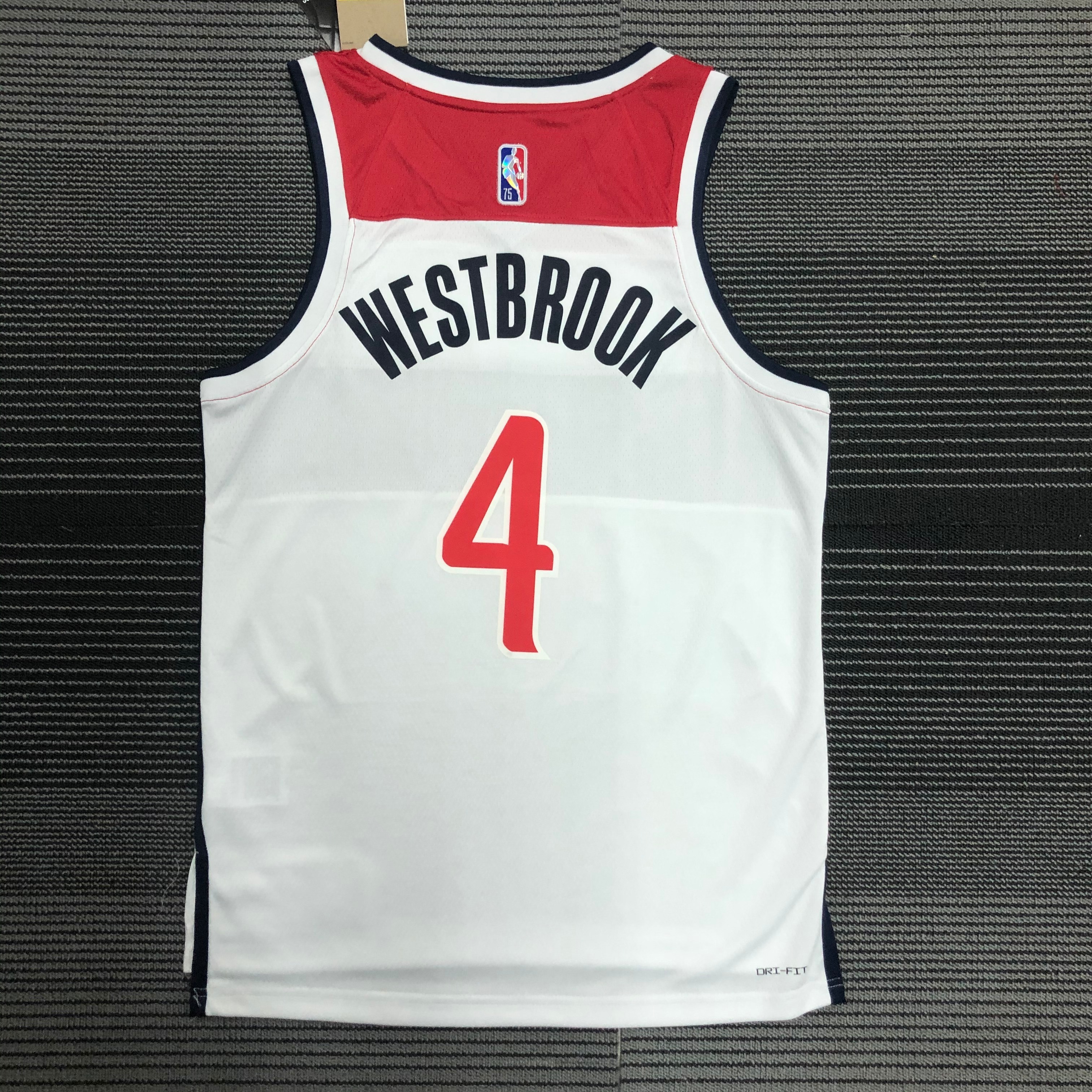NBA 75th Anniversary Men Washington Wizards White #4 WESTBROOK Jersey High Quality Name and Number Print - leoleo123123