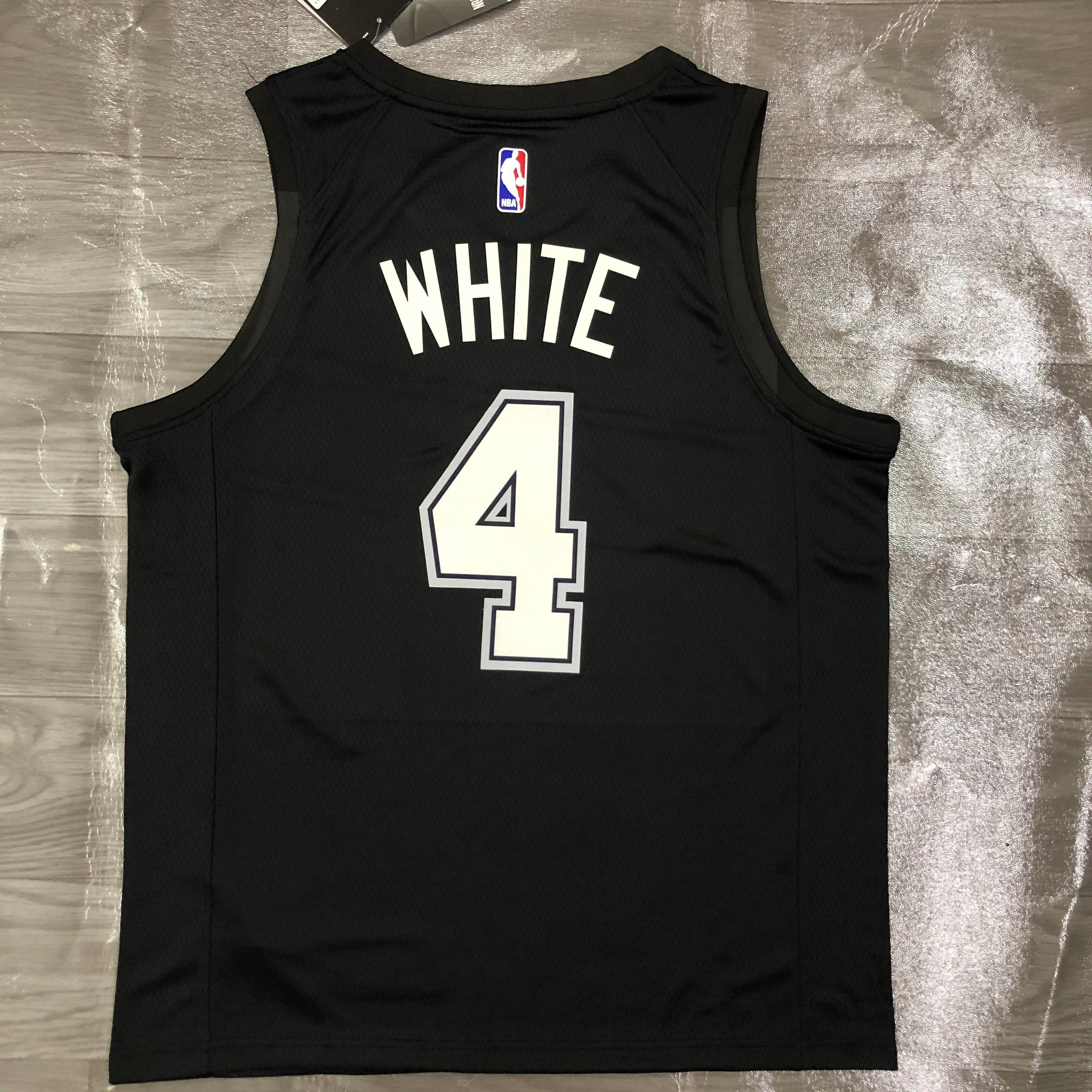 NBA Season 2021 Men San Antonio Spurs Black City #4 WHITE Jersey High Quality Name and Number Print - leoleo123123