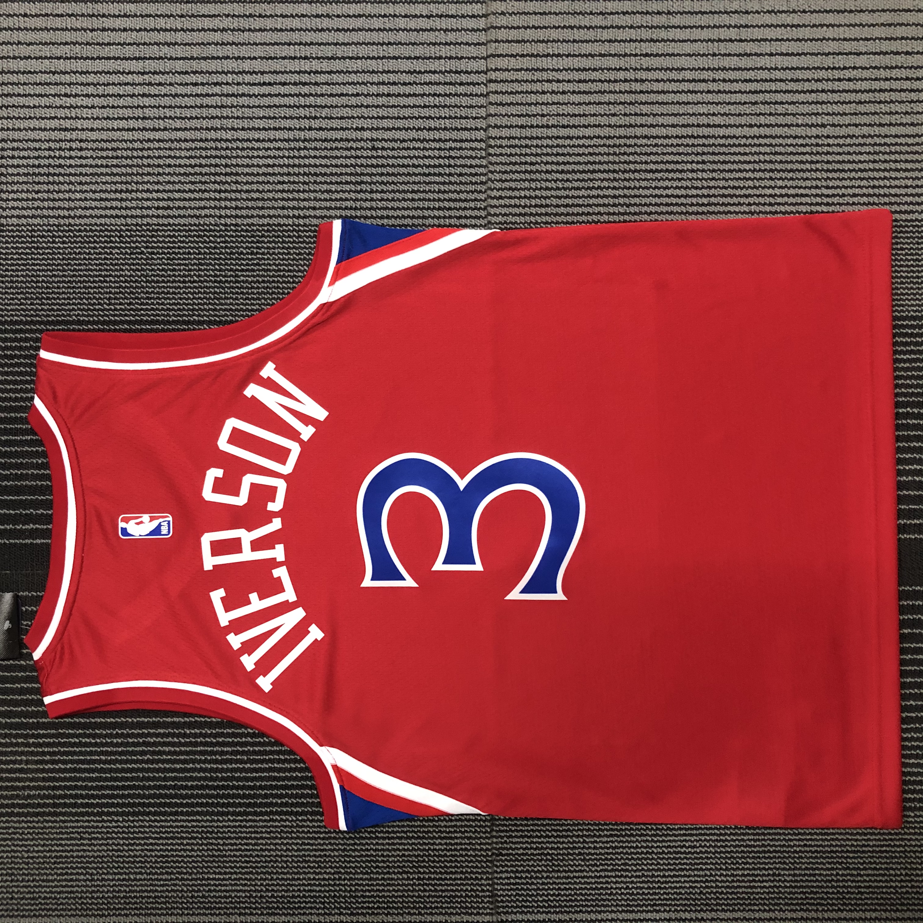 NBA Men Philadelphia 76ers Red #3 IVERSON Jersey High Quality Name and Number Print - leoleo123123
