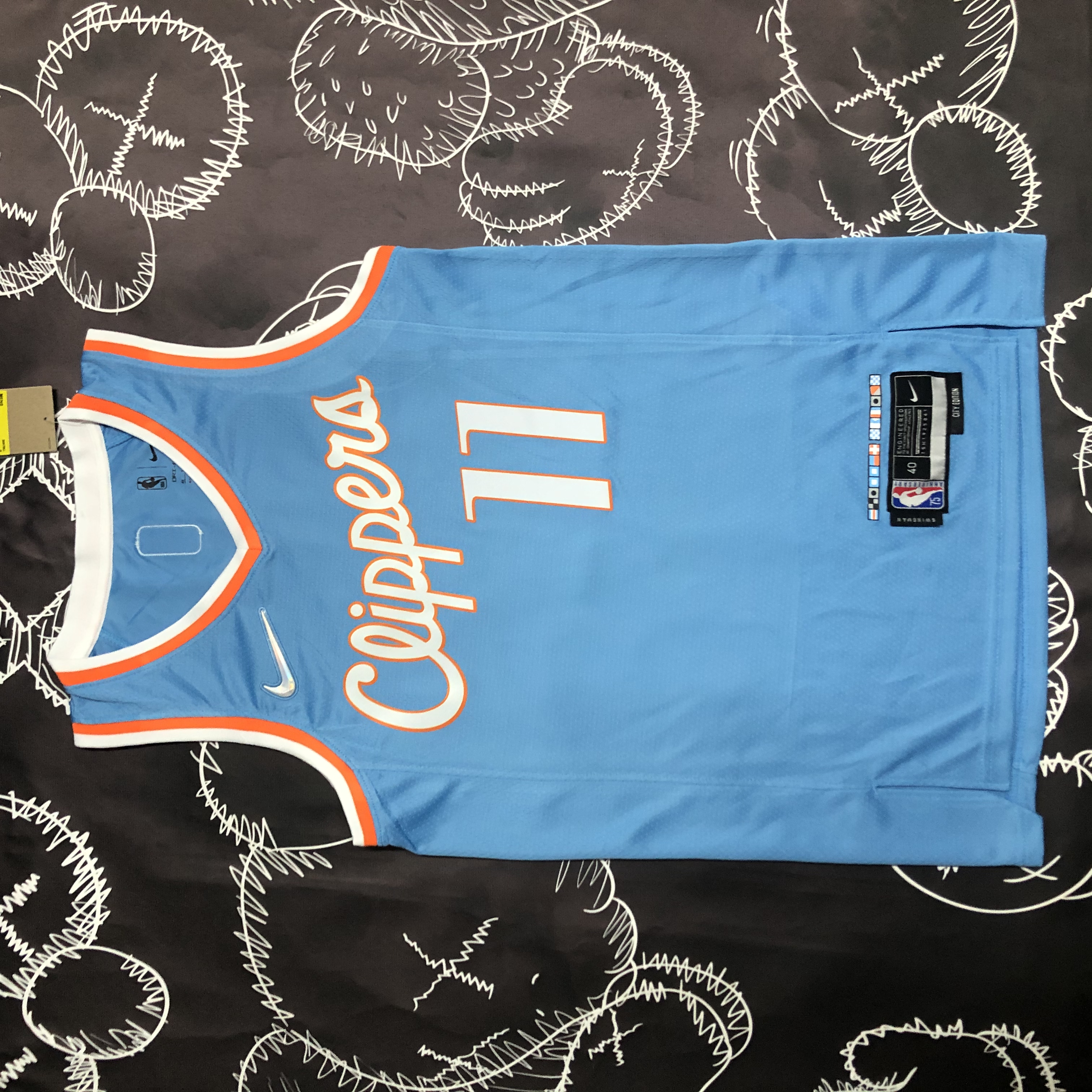 NBA Men Season 2022 Los Angeles Clippers Light Blue #11 WALL Jersey High Quality Name and Number Print - leoleo123123