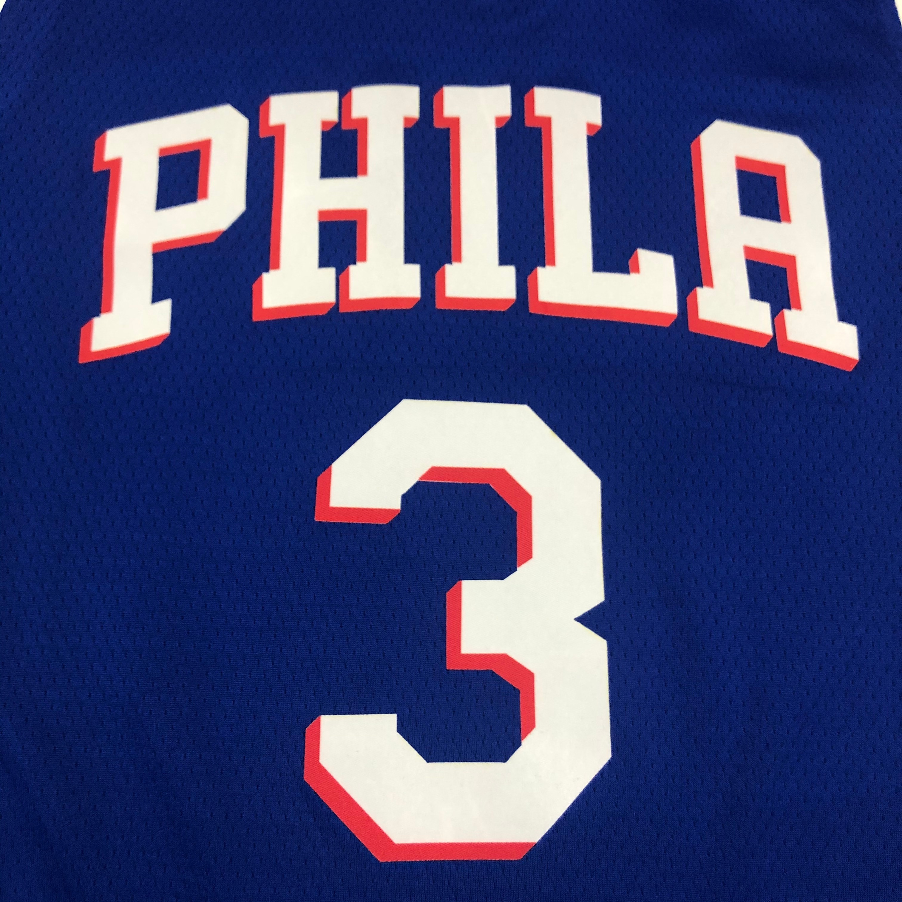 NBA Men Philadelphia 76ers Blue #3 IVERSON Jersey High Quality Name and Number Print - leoleo123123