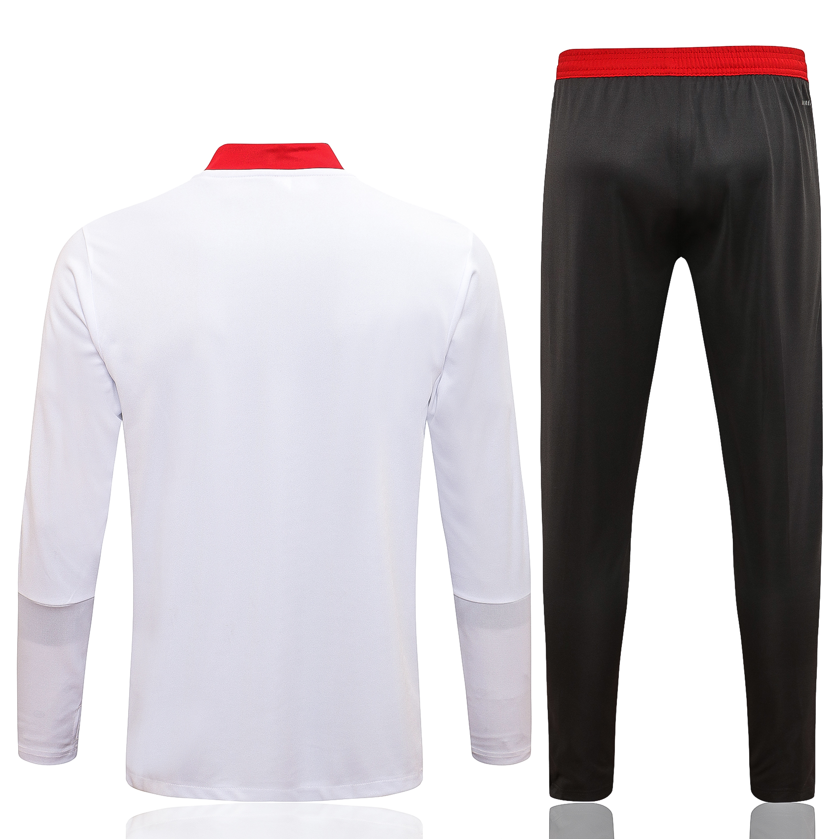 21-22 Flamengo White with Zipper Sweater Tracksuit Thai Quality - leoleo123123