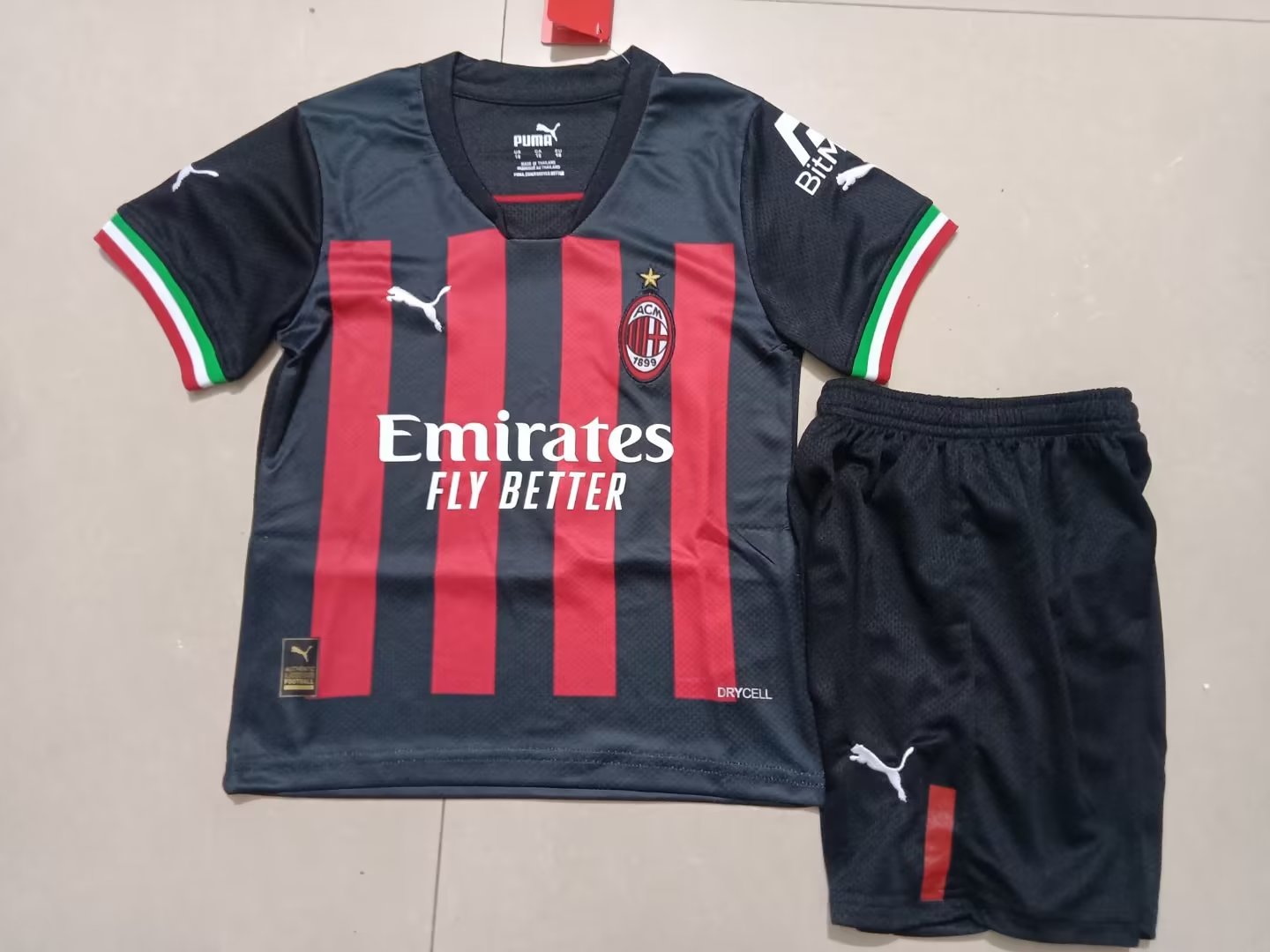 22/23 AC Mlian Home Kids Jersey - leoleo123123