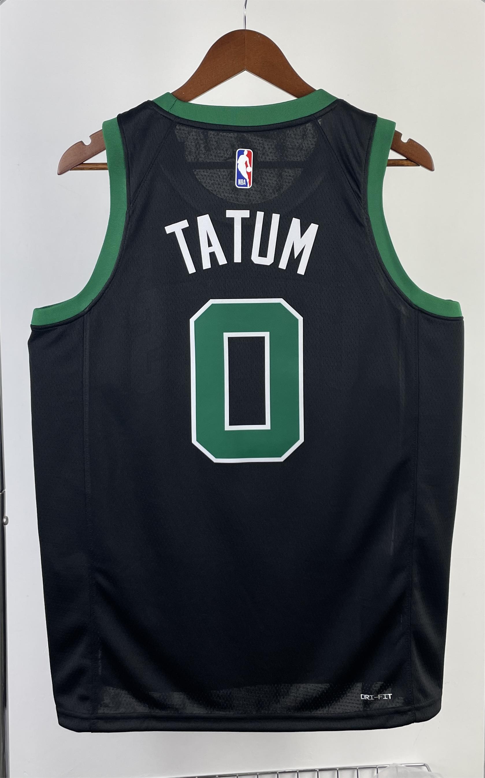 NBA Men Season 2023 Boston Celtics Black with Jordan Logo #0 TATUM Jersey High Quality Name and Number Print - leoleo123123