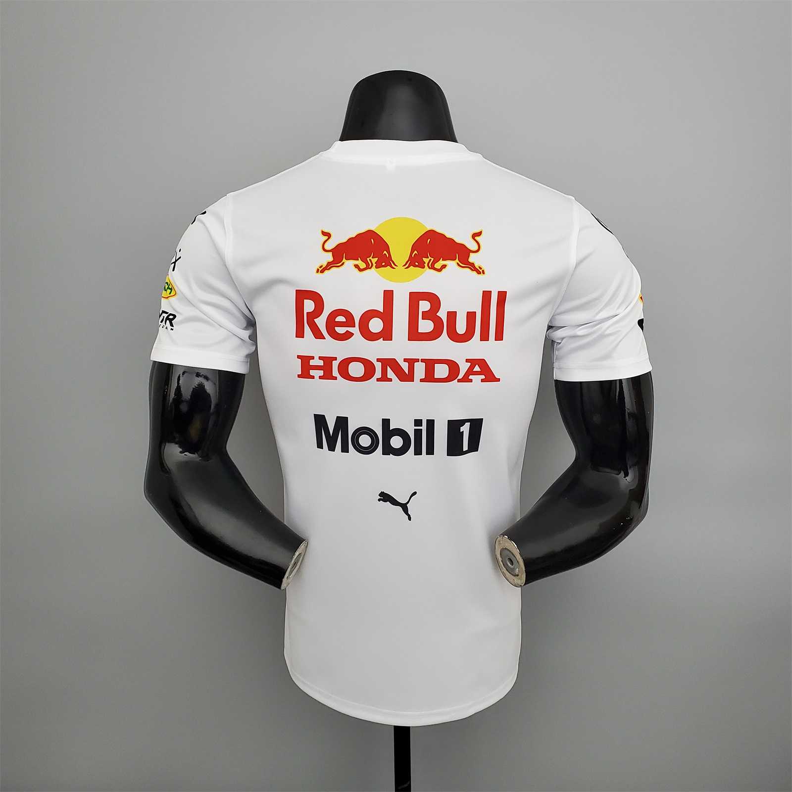 2022 Red Bull Racing White F1 Team Round Collar POLO T-Shirt - leoleo123123