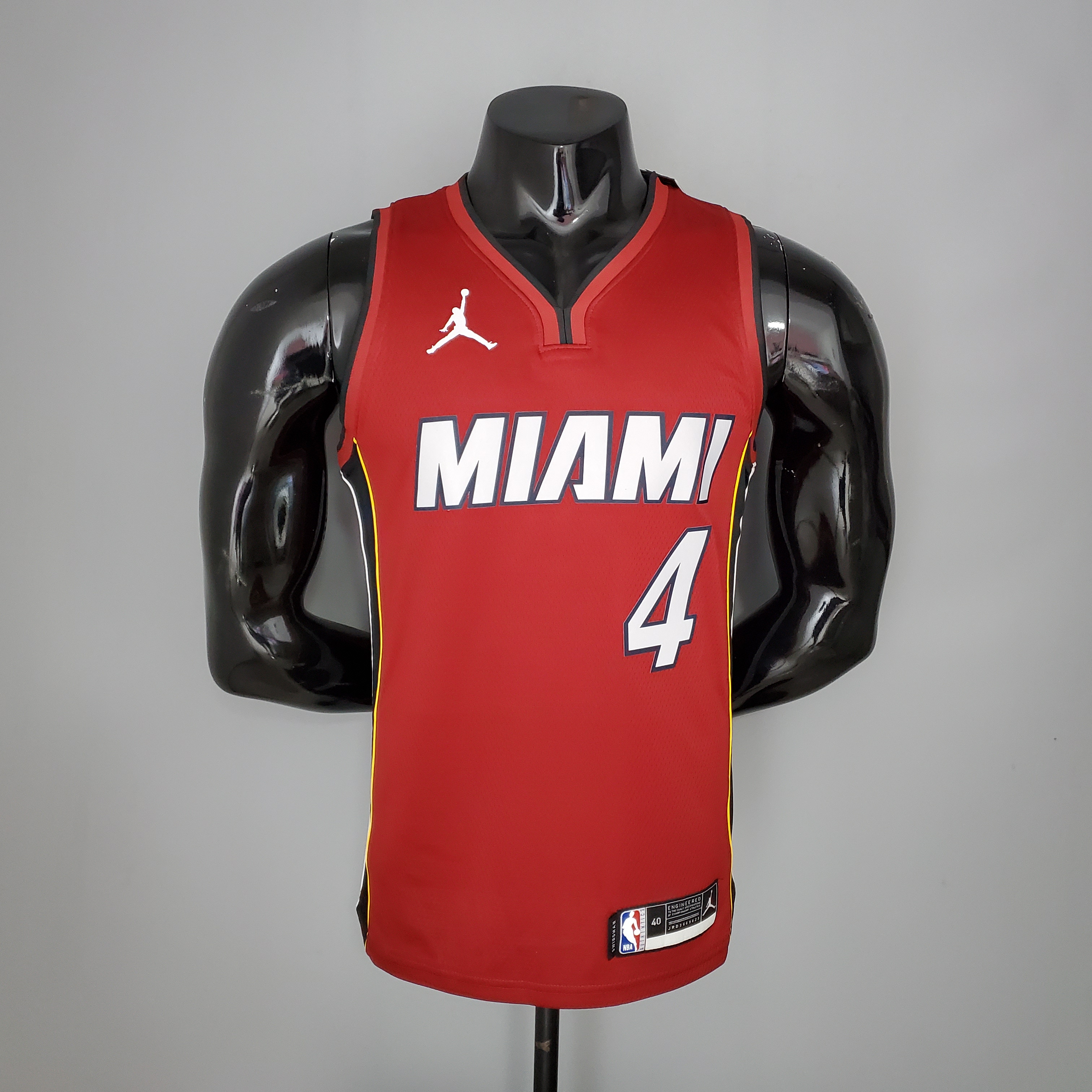 NBA Season 2021 Men Miami Heat Red #4 OLADIPO Jersey with Jordan Logo High Quality Name and Number Print - leoleo123123