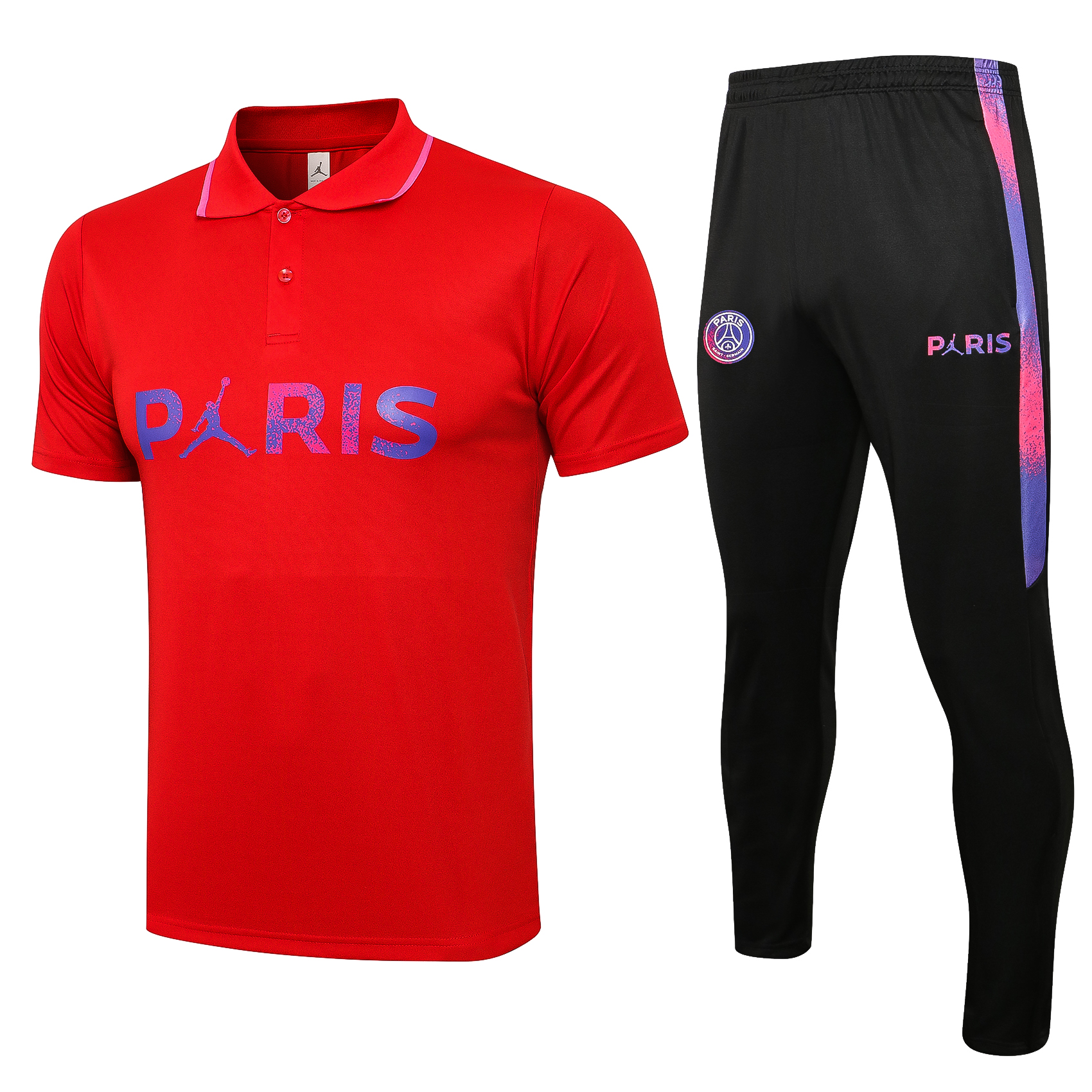 21-22 PSG Jordan Red Polo Training Tracksuit Thai Quality - leoleo123123