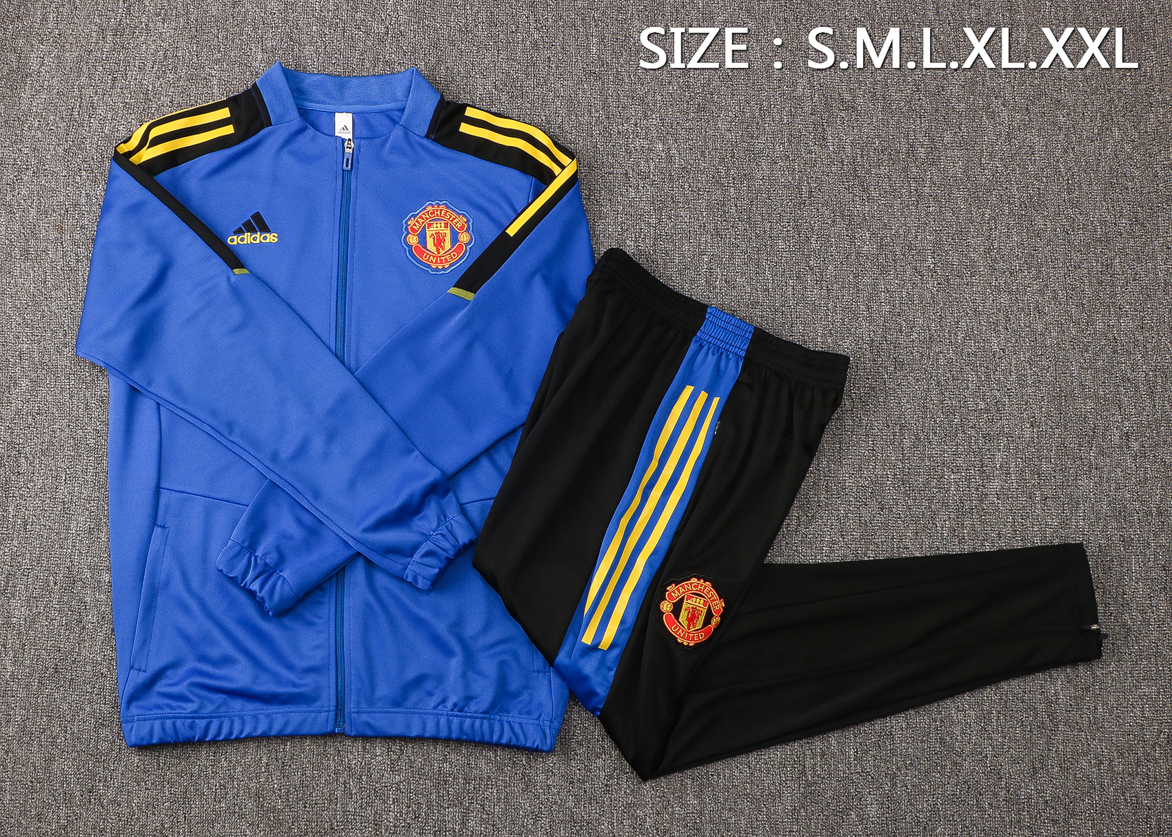 21/22 Man United Blue Jacket Tracksuit Thai Quality - leoleo123123