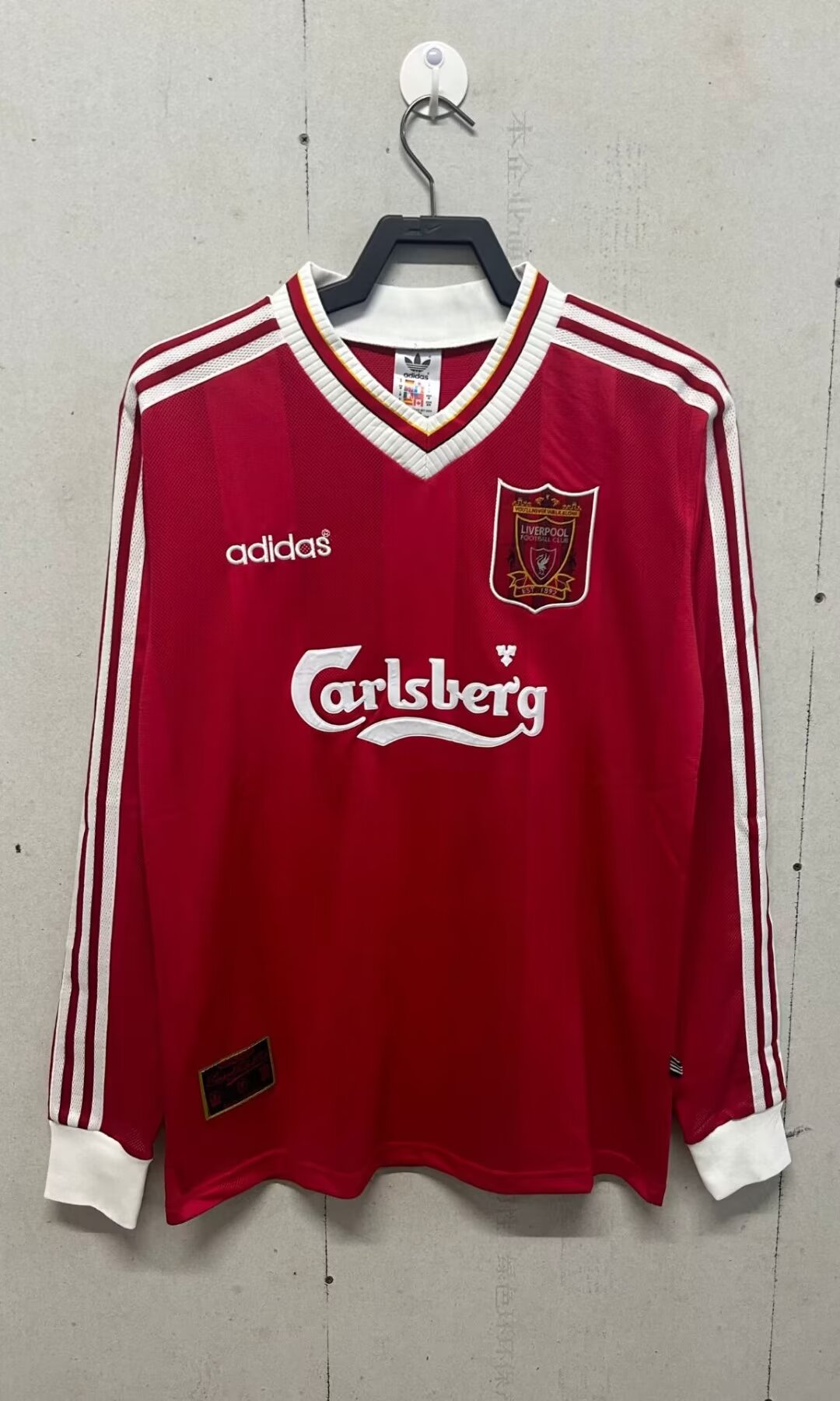 95/96 Liverpool Home Retro Jersey Long Sleeve - leoleo123123