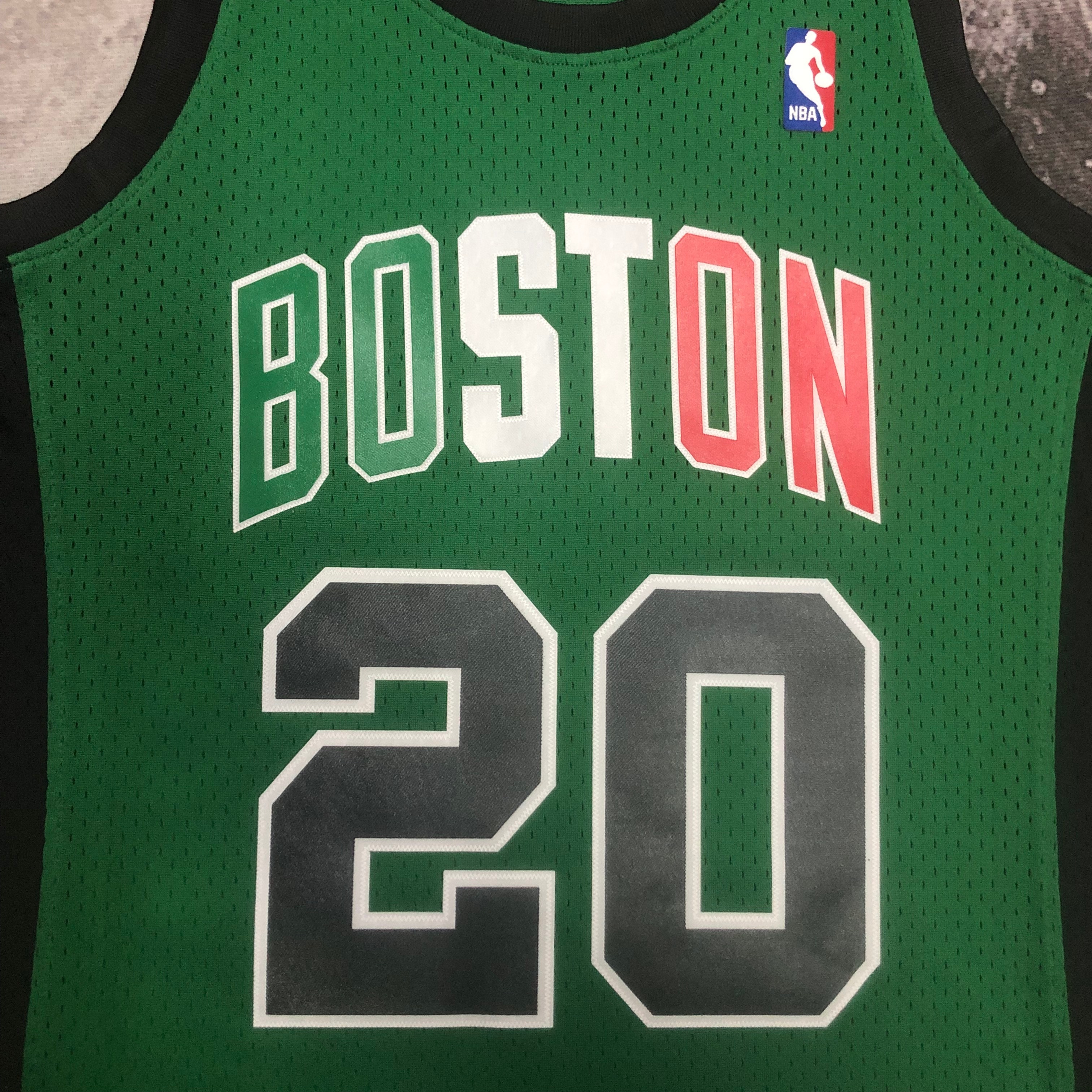 NBA Men Boston Celtics #20 ALLEN Mitchell & Ness 2007/08 Italy Games Hardwood Classics Swingman Jersey - leoleo123123