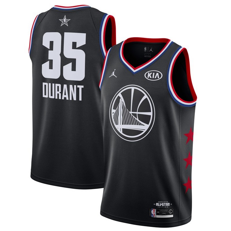 NBA Men 2019 All Star Jerseys Black #35 DURANT Jersey High Quality Name and Number Print - leoleo123123